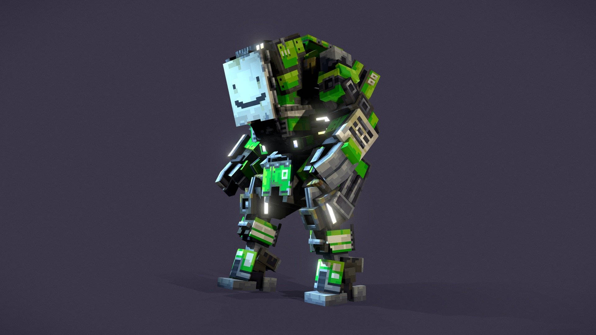 Minecraft Dream 3d Robot Model Background