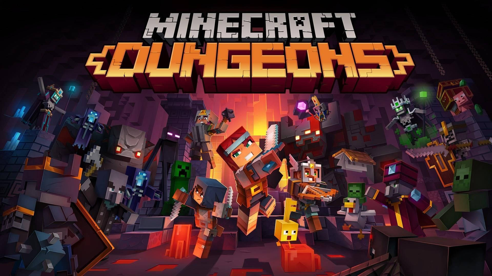 Minecraft Dungeons Official Poster Background