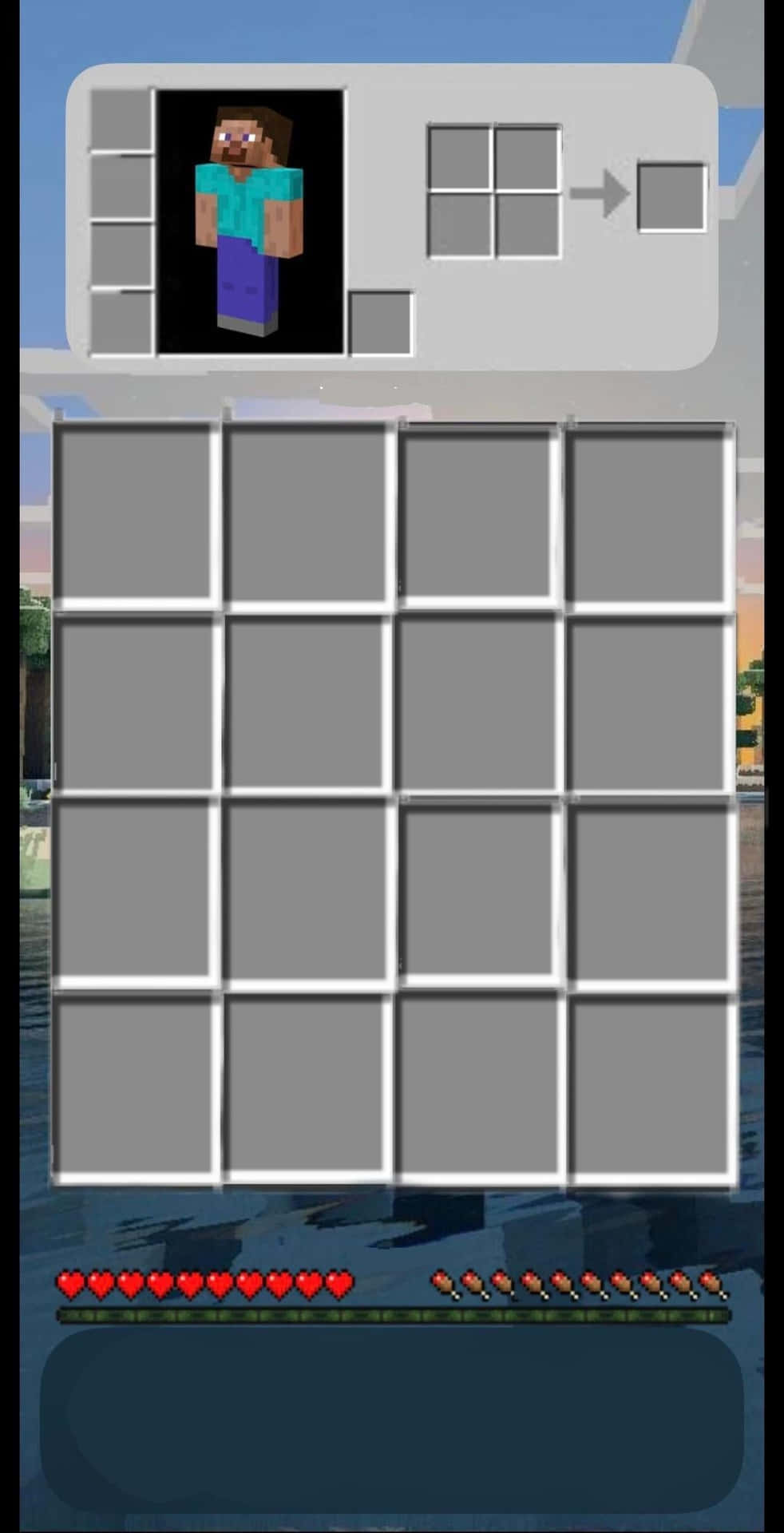 Minecraft Empty Inventory In Survival Mode Background