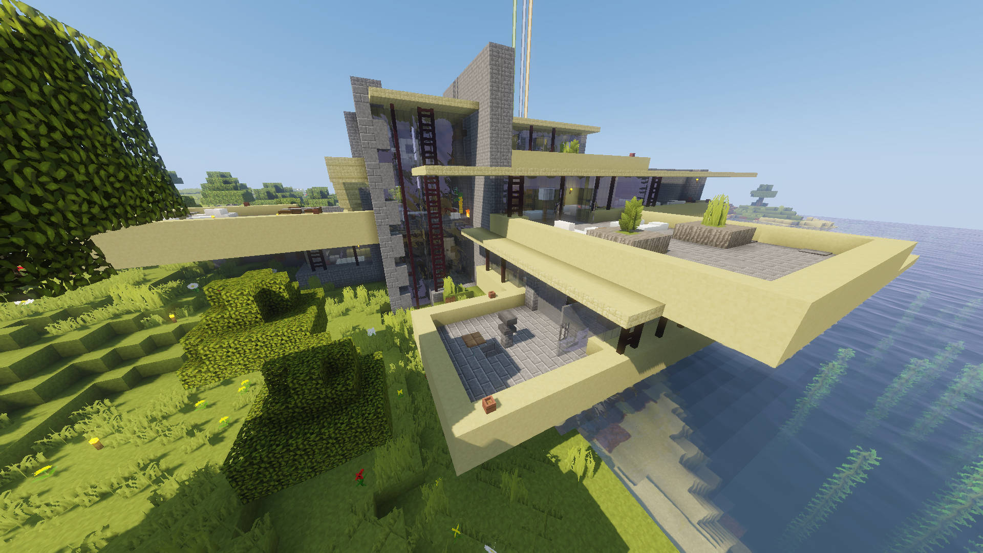 Minecraft Falling Water House