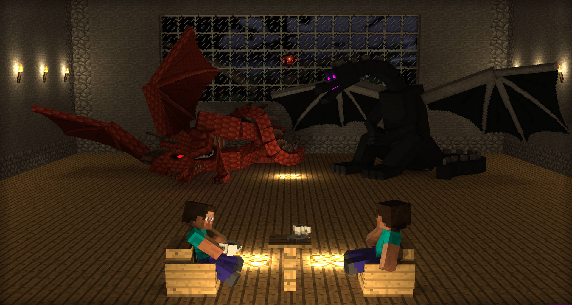 Minecraft Herobrine Tea Time Dragons