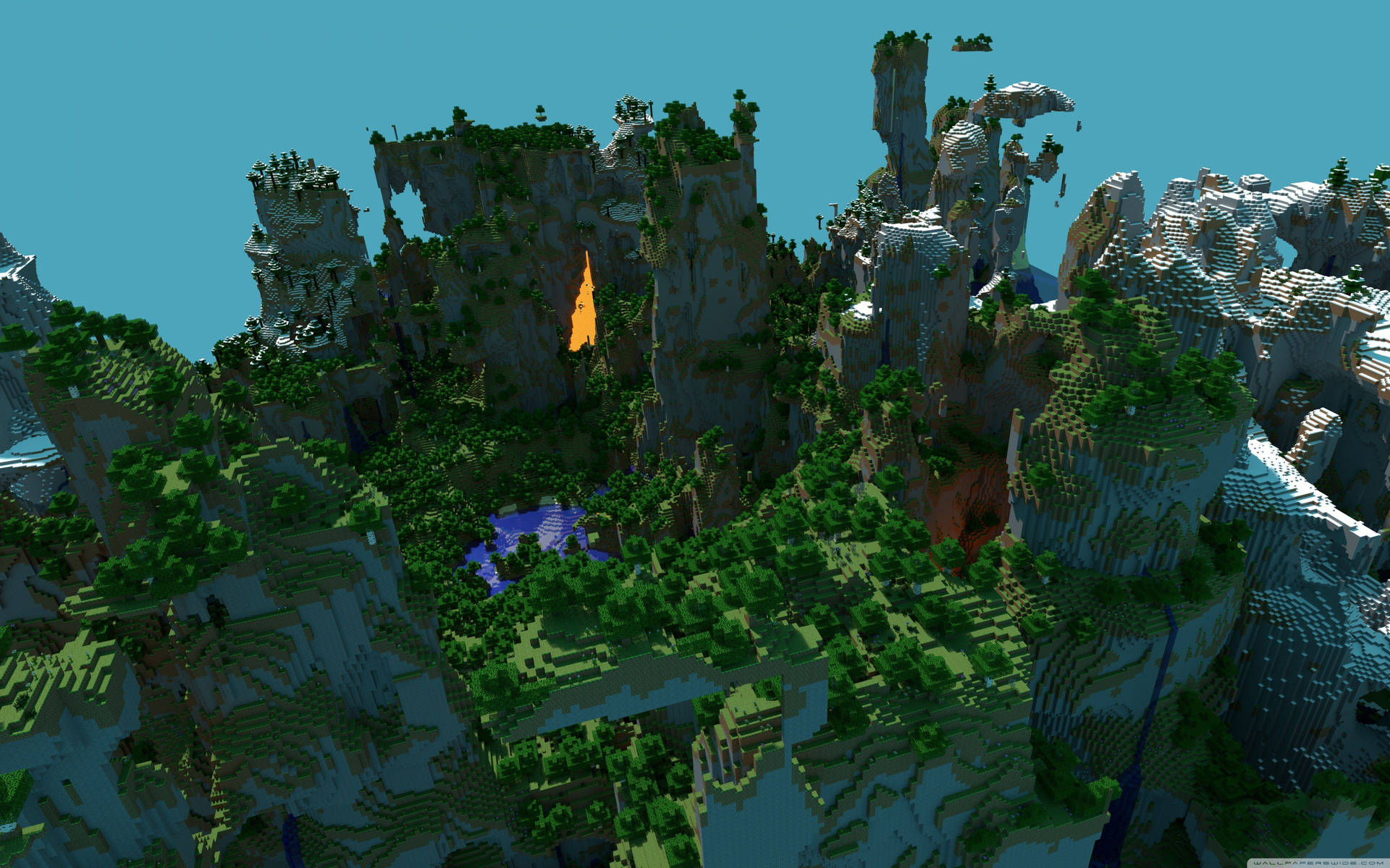 Minecraft Landscape Of Forest