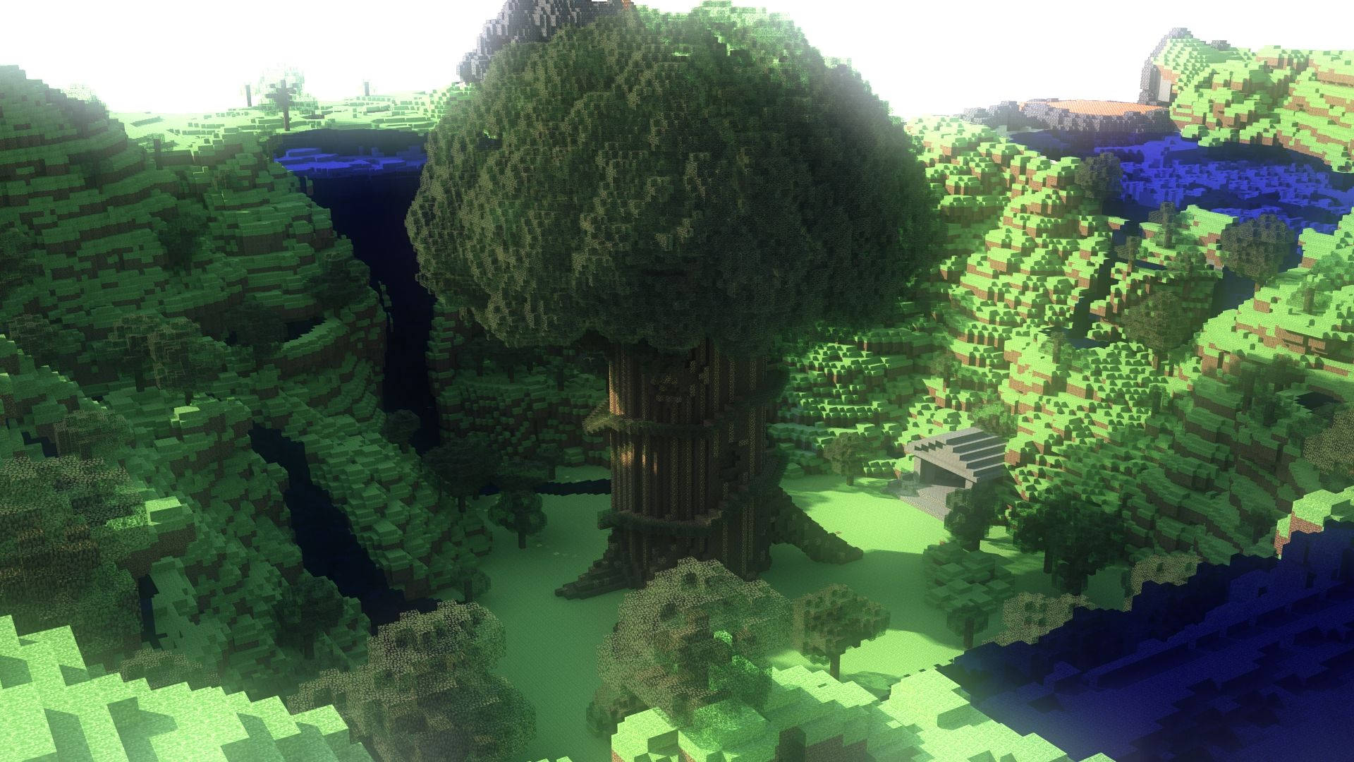 Minecraft Landscape Of Lush Forest