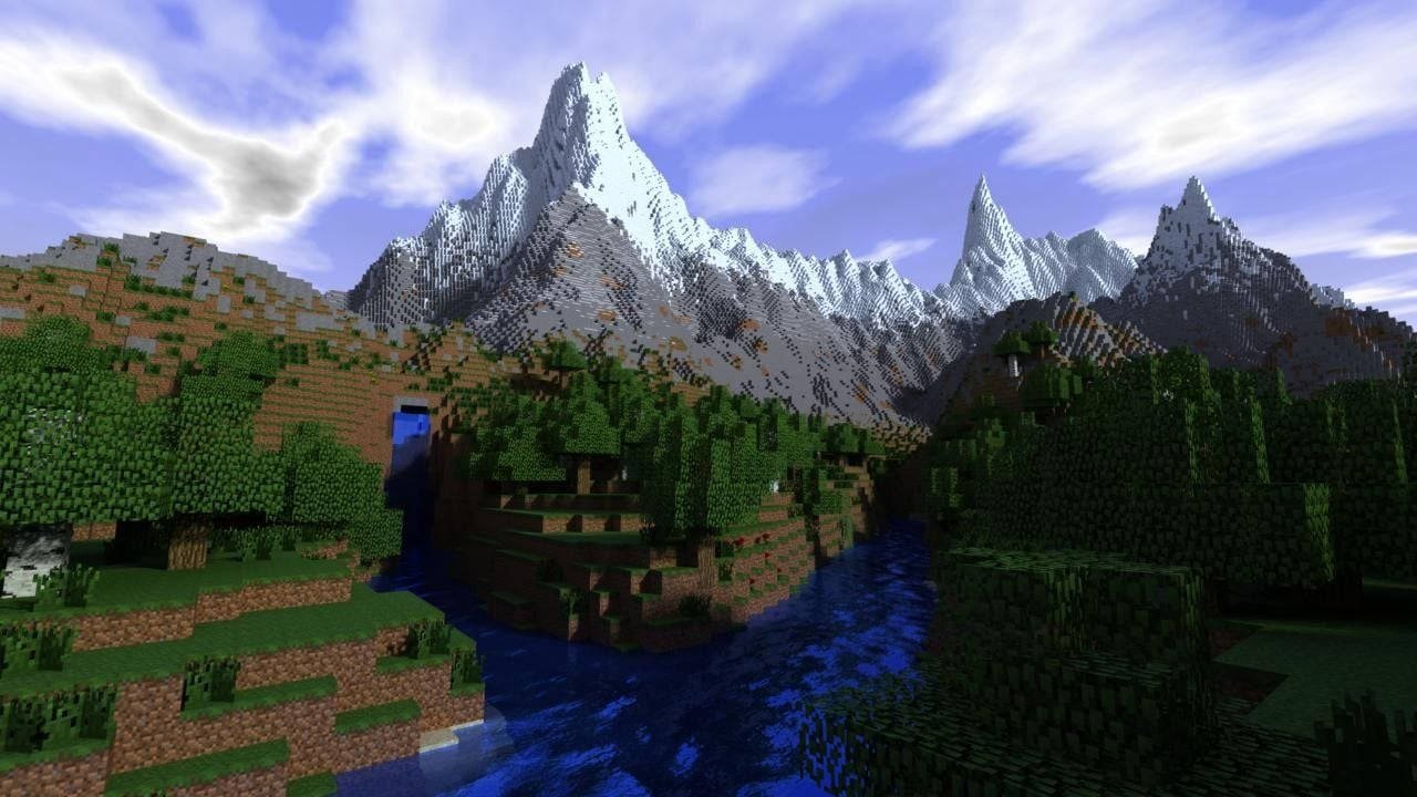 Minecraft Landscape Of White Mountains