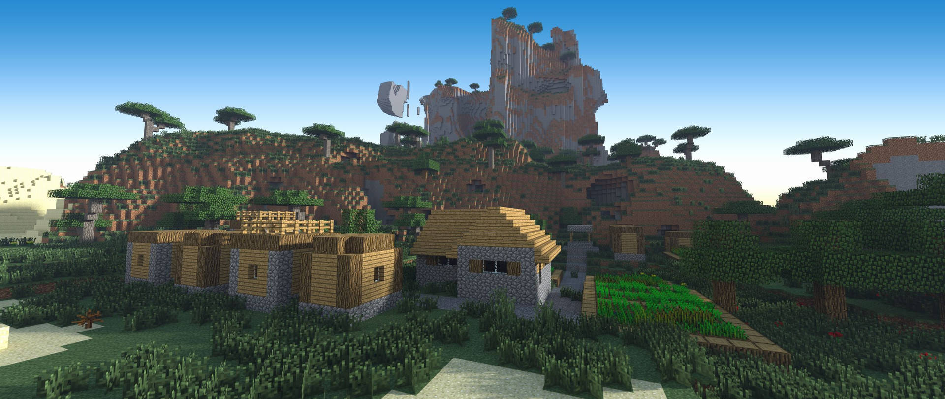 Minecraft Landscape Village Houses