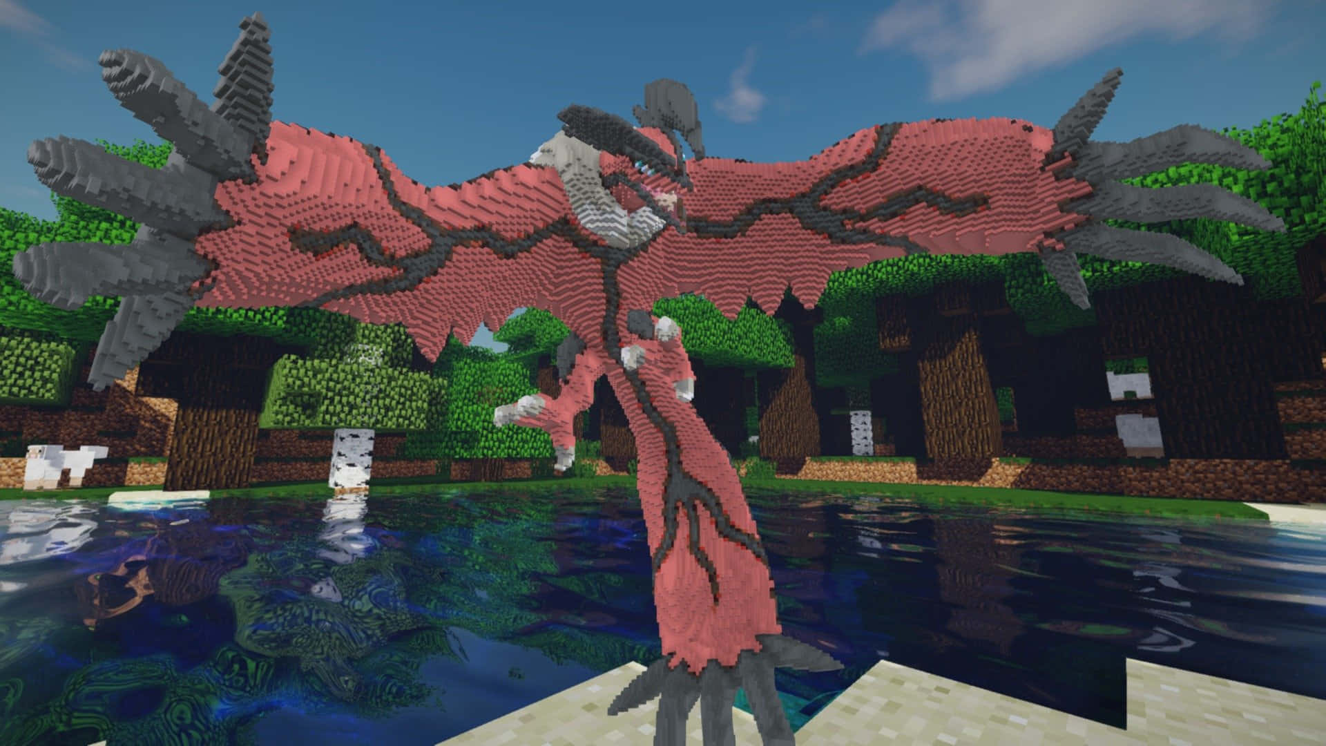 Minecraft Model Of Pokemon Yveltal Background