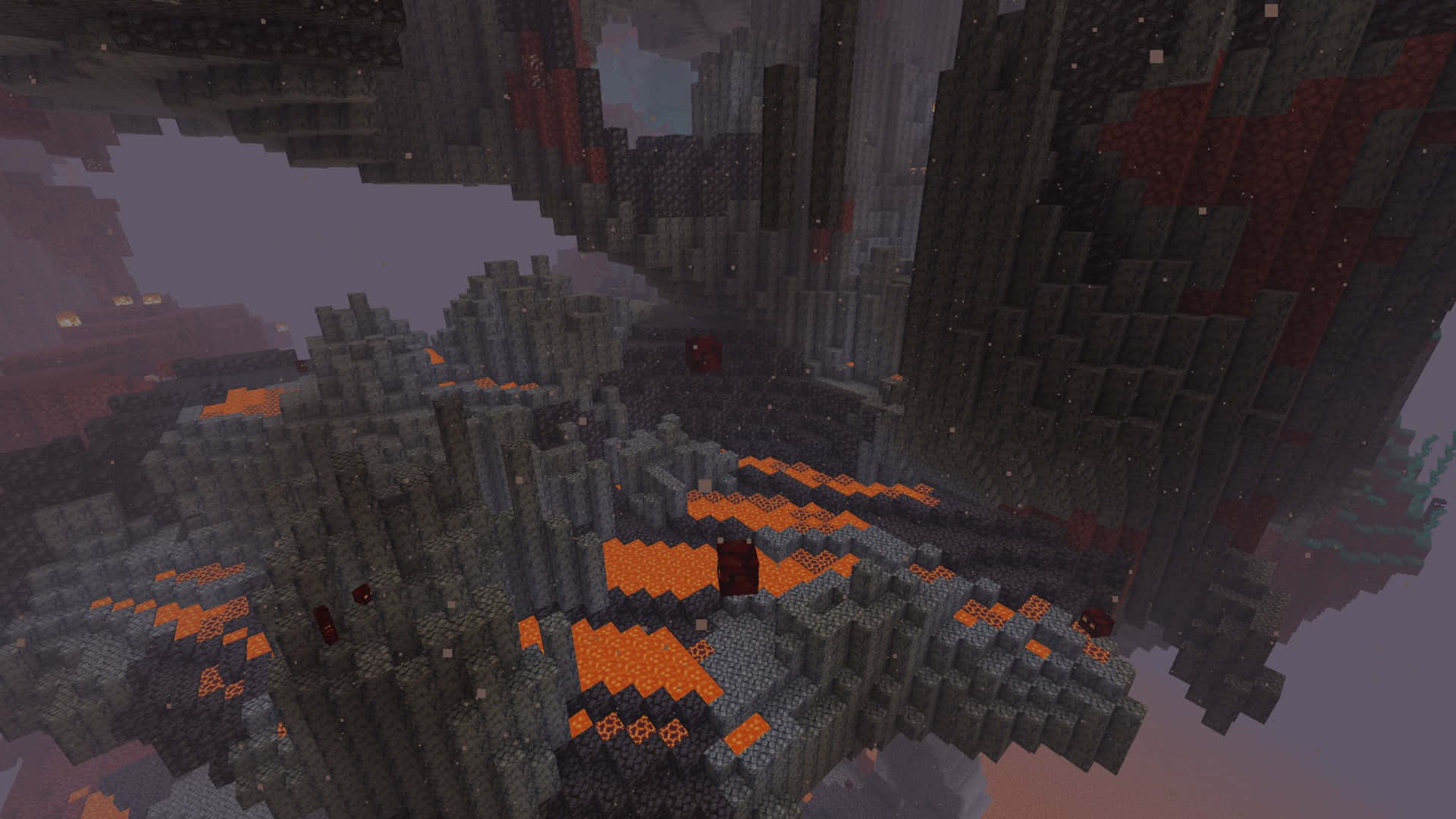 Minecraft_ Nether_ Basalt_ Deltas_ Landscape Background
