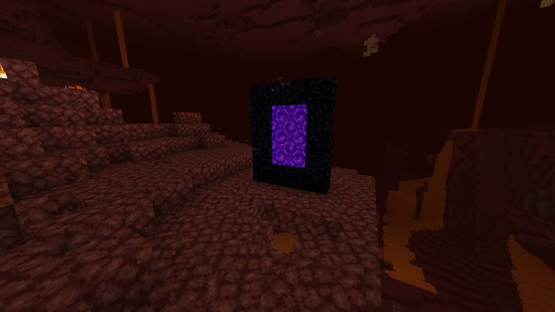 Minecraft_ Nether_ Portal_ Amidst_ Rugged_ Terrain.jpg Background