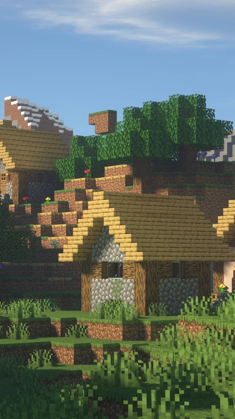 Minecraft Phone Brown House Background