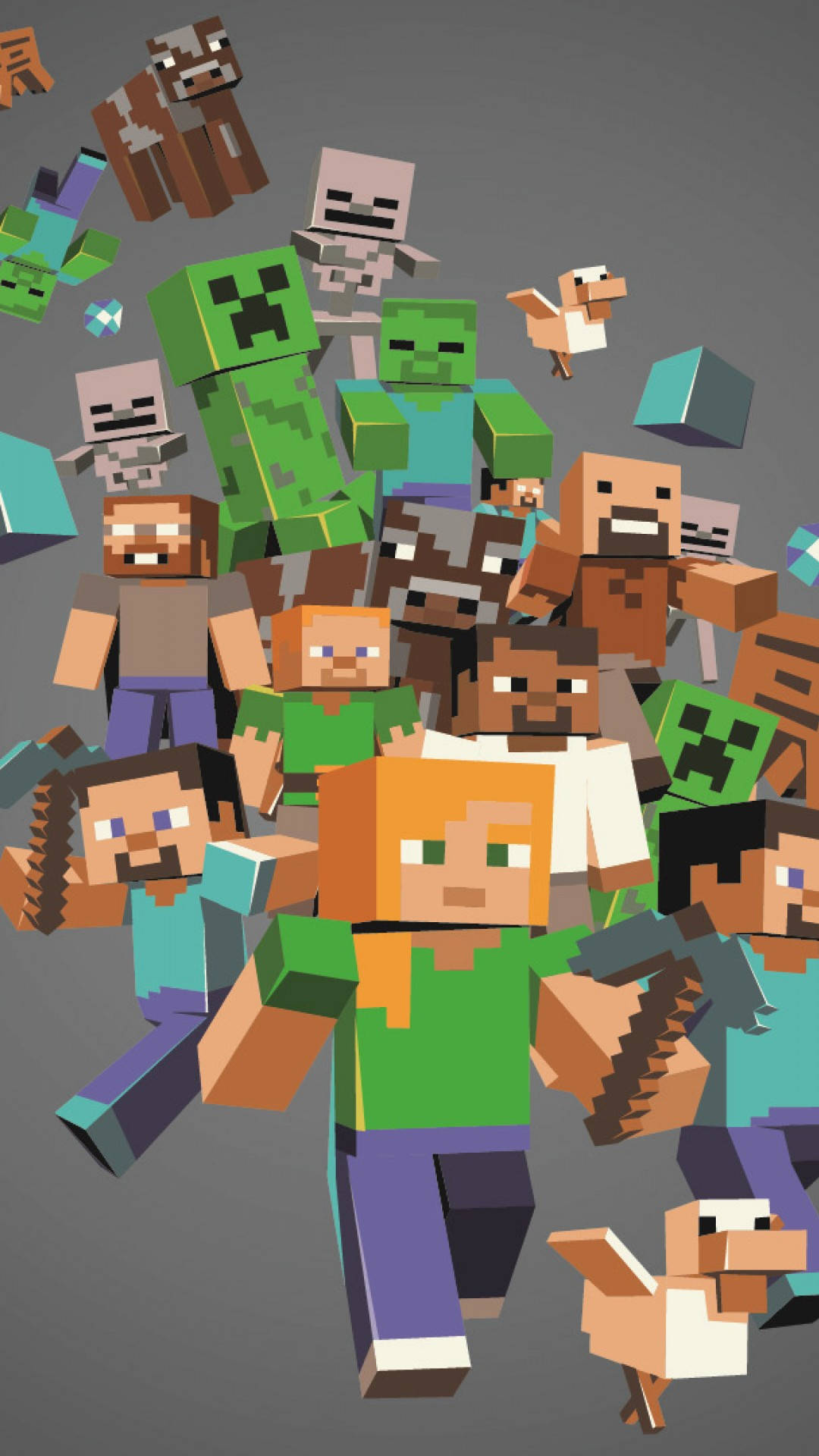 Minecraft Phone Cute Builders Background
