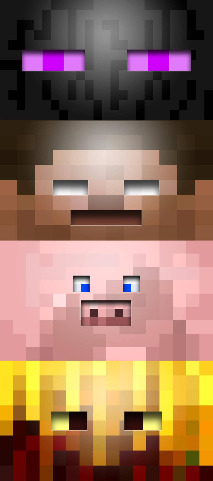 Minecraft Phone Cute Eyes Character Background