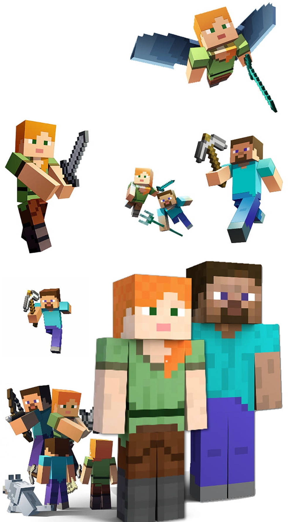 Minecraft Phone Cute Phone Characters Background