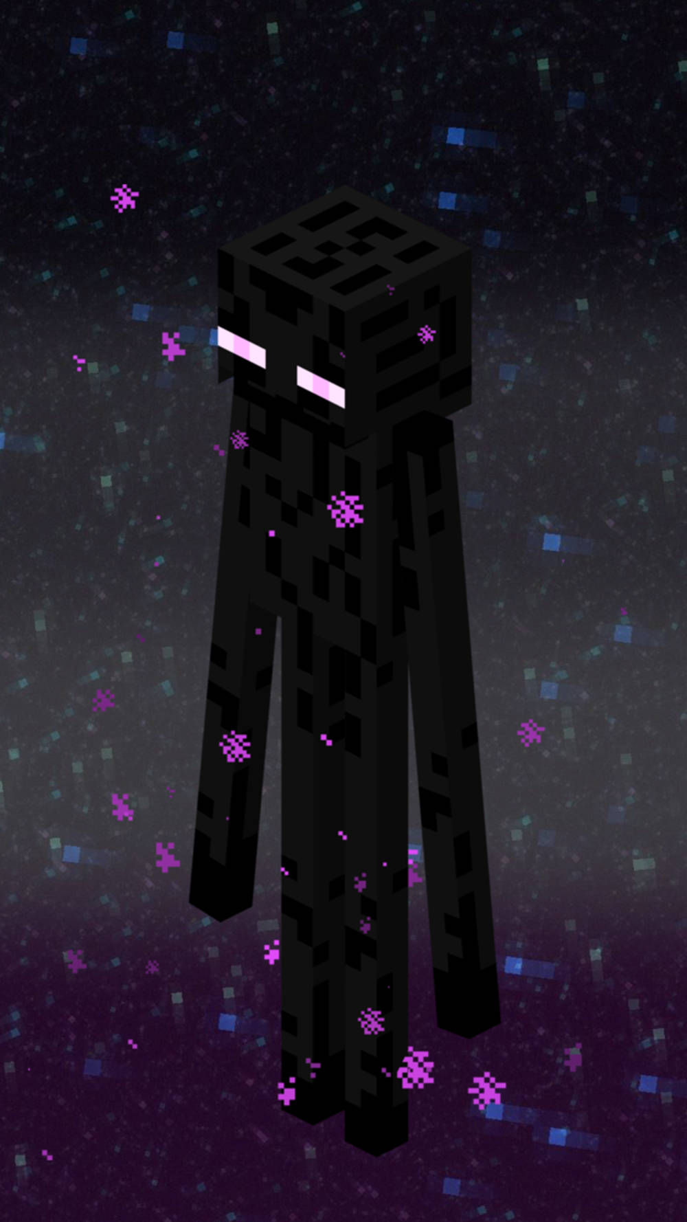 Minecraft Phone Dark Purple Enderman Background