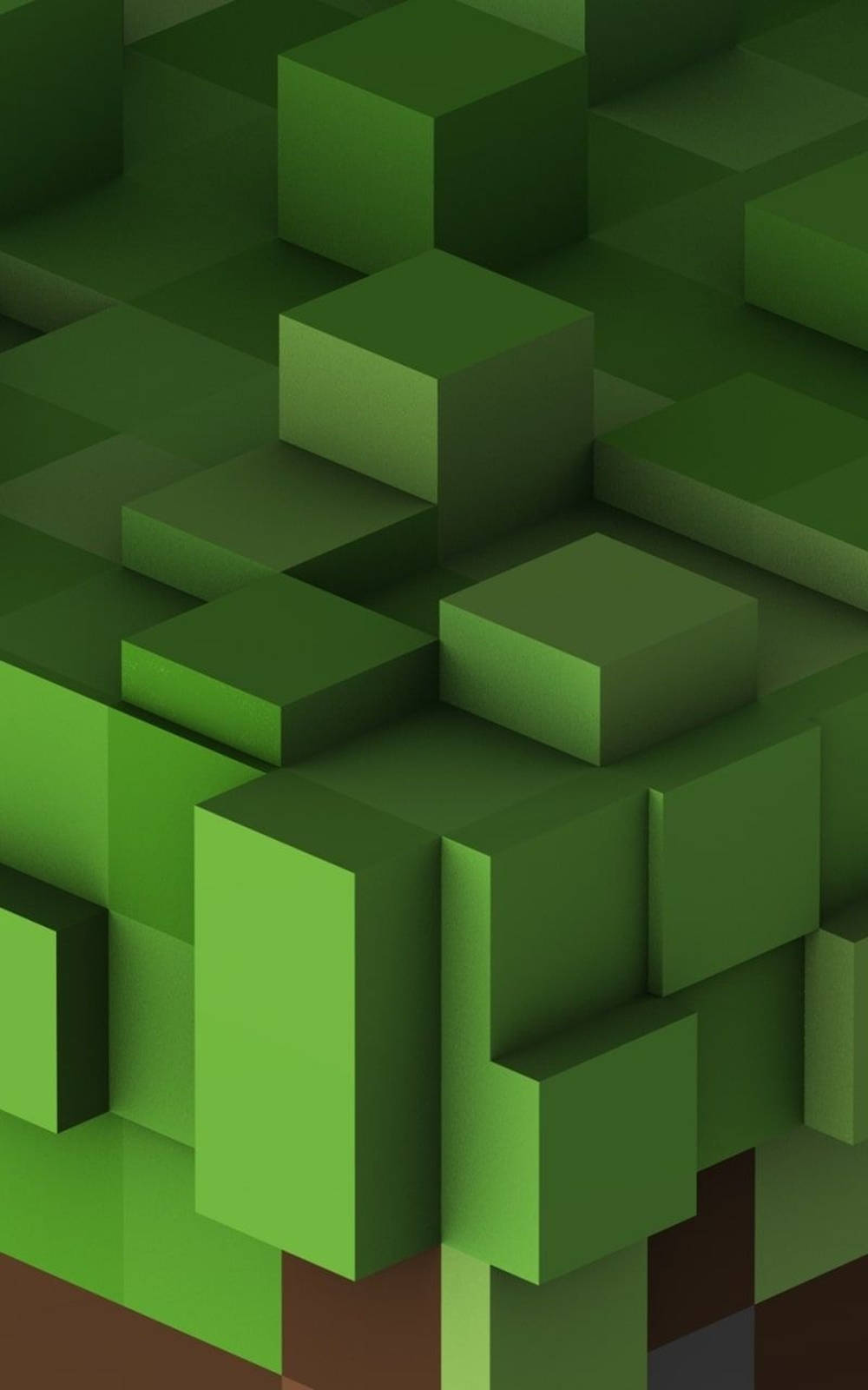 Minecraft Phone Green Aesthetic Blocks Background