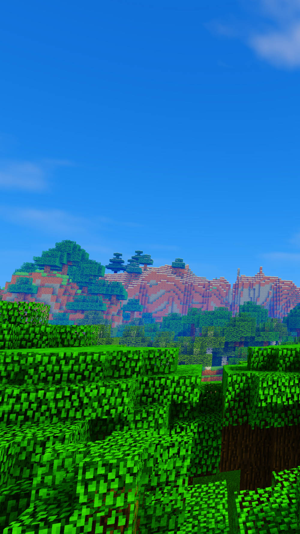 Minecraft Phone Green Nature Sky