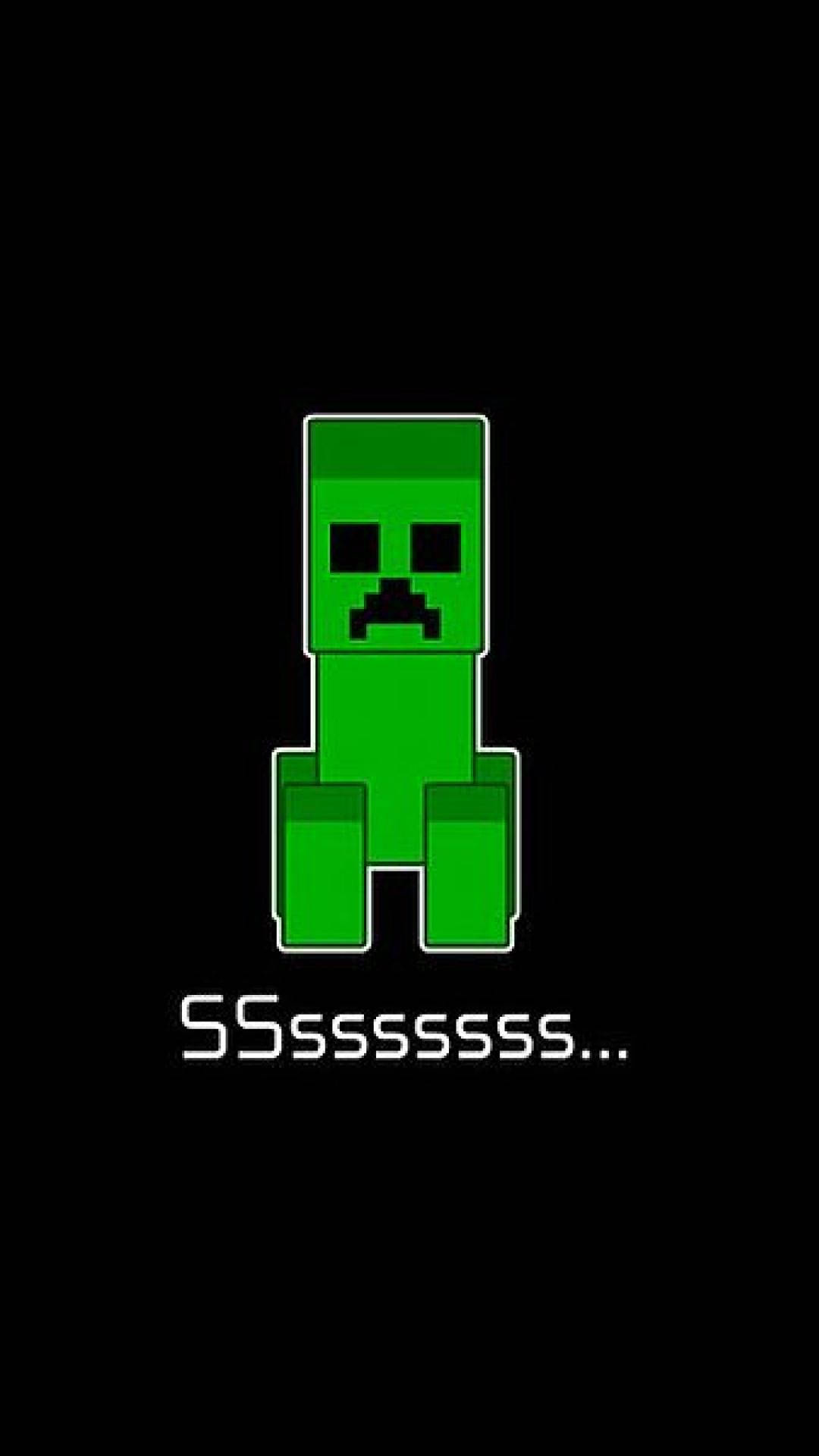 Minecraft Phone Quiet Green Character