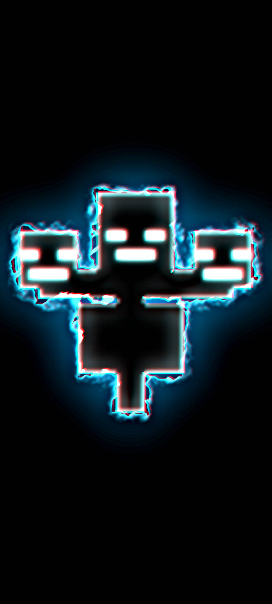 Minecraft Phone Wither Blue Background