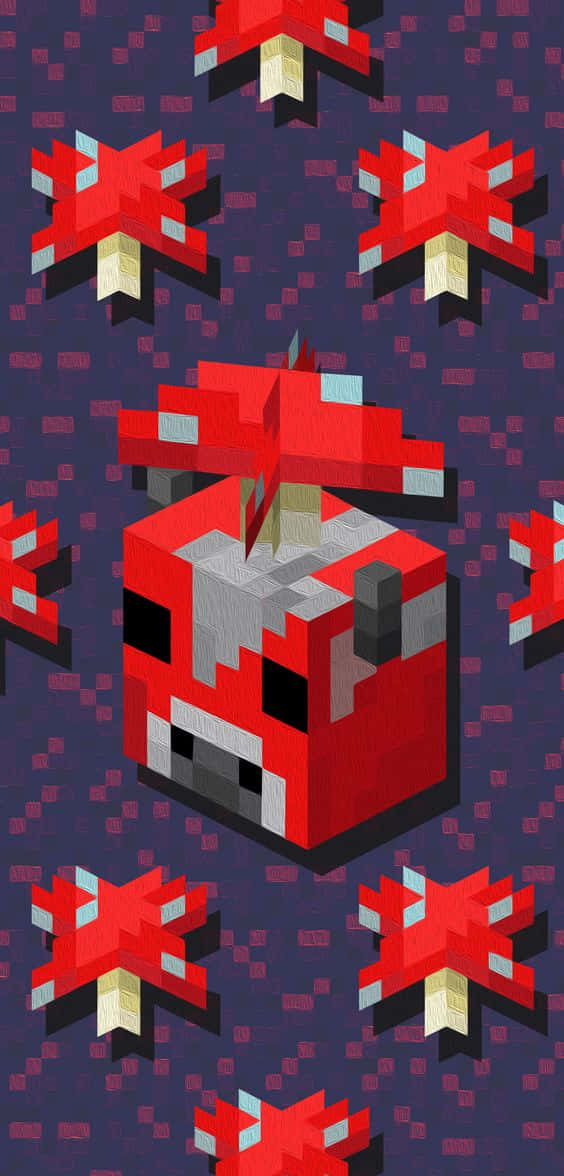 Minecraft Red Mushroom Android Background