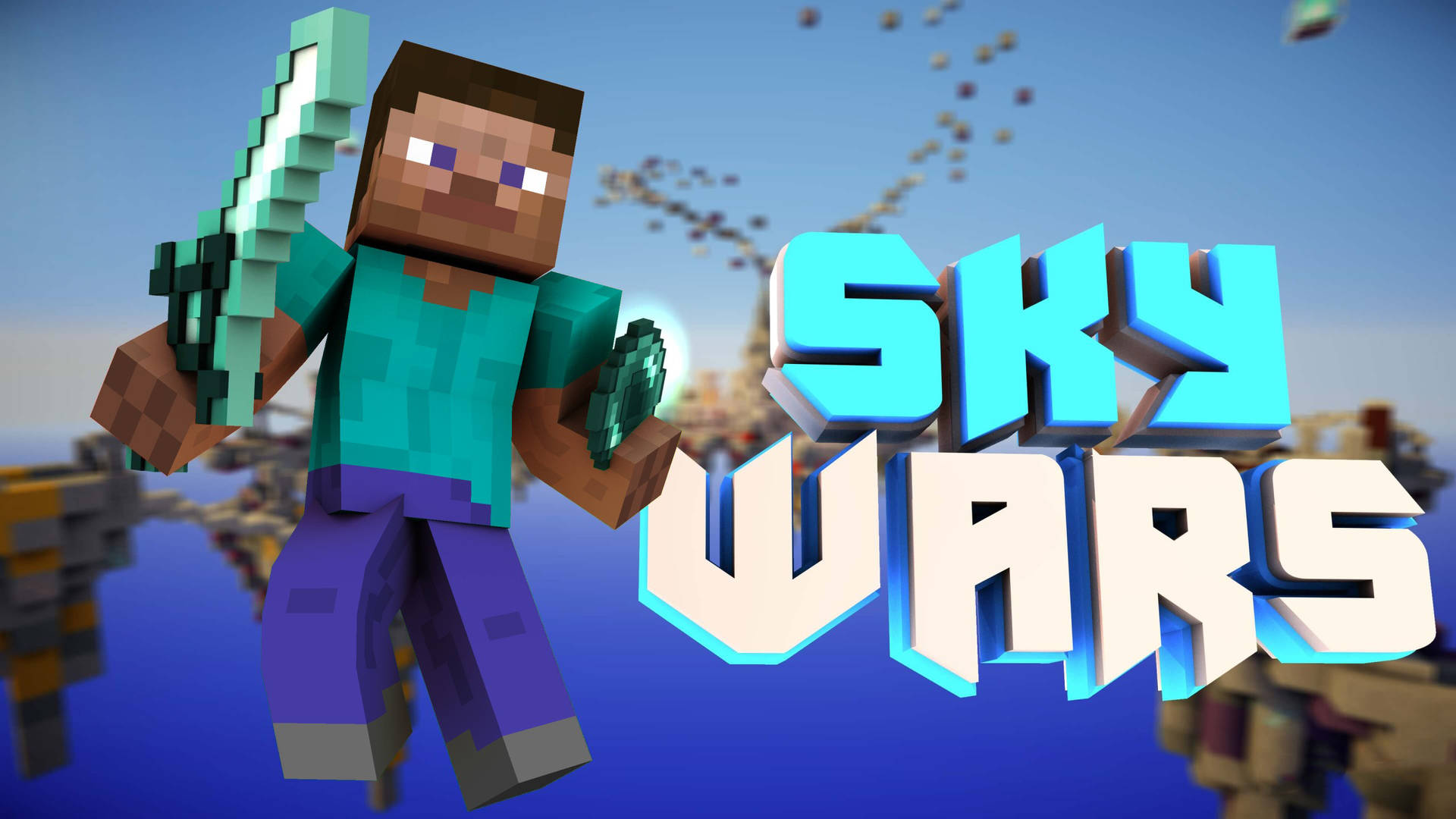 Minecraft Steve Sky Wars Background