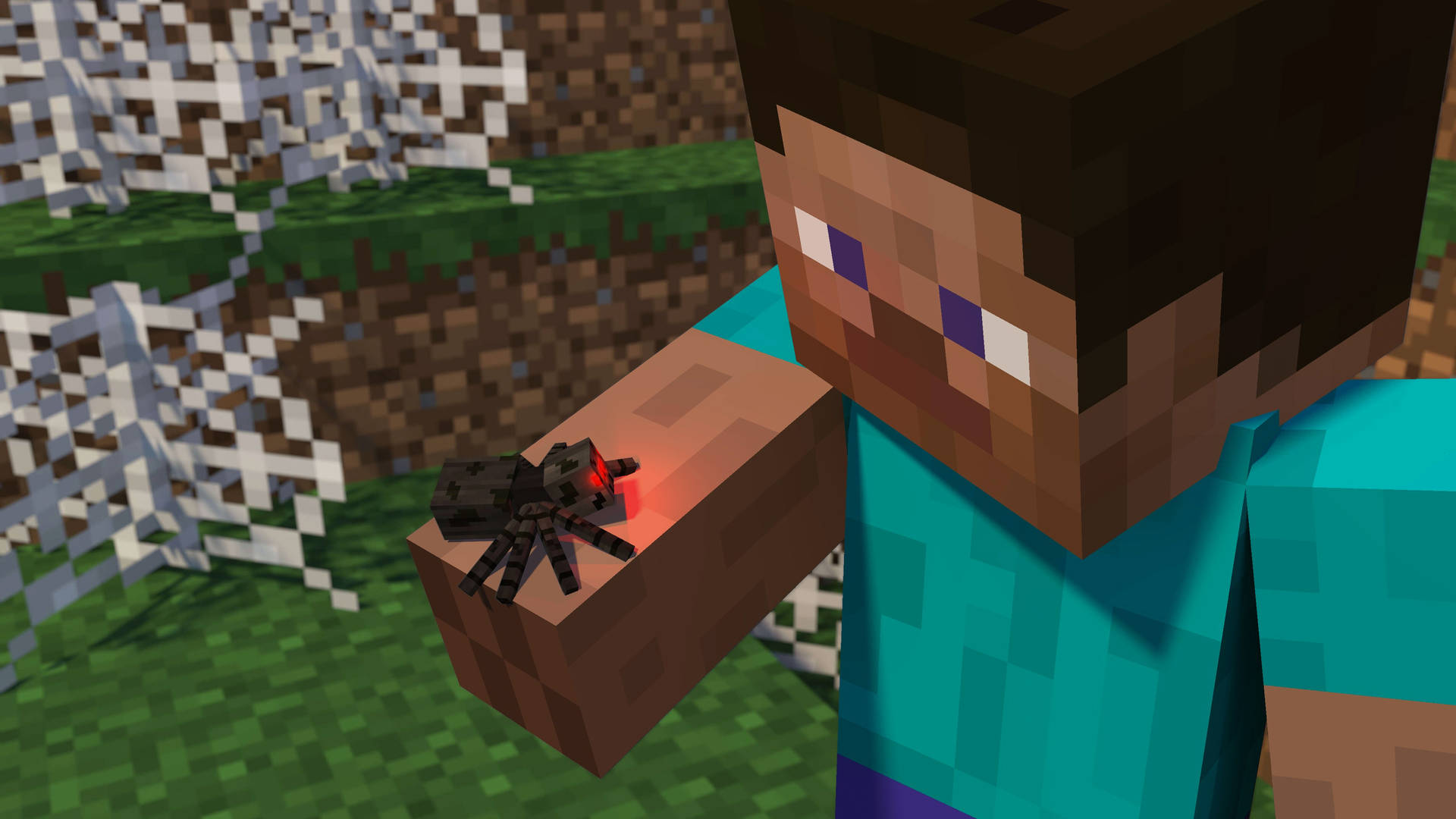 Minecraft Steve Spider