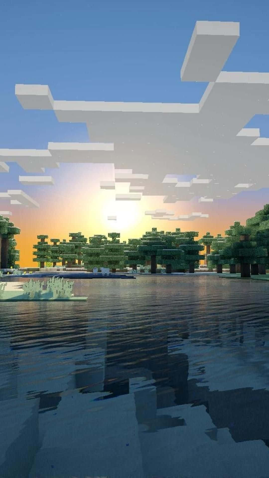 Minecraft Sunset Android Background