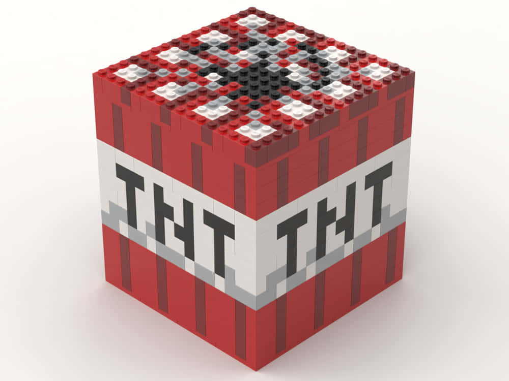 Minecraft Tnt With White Spots Background