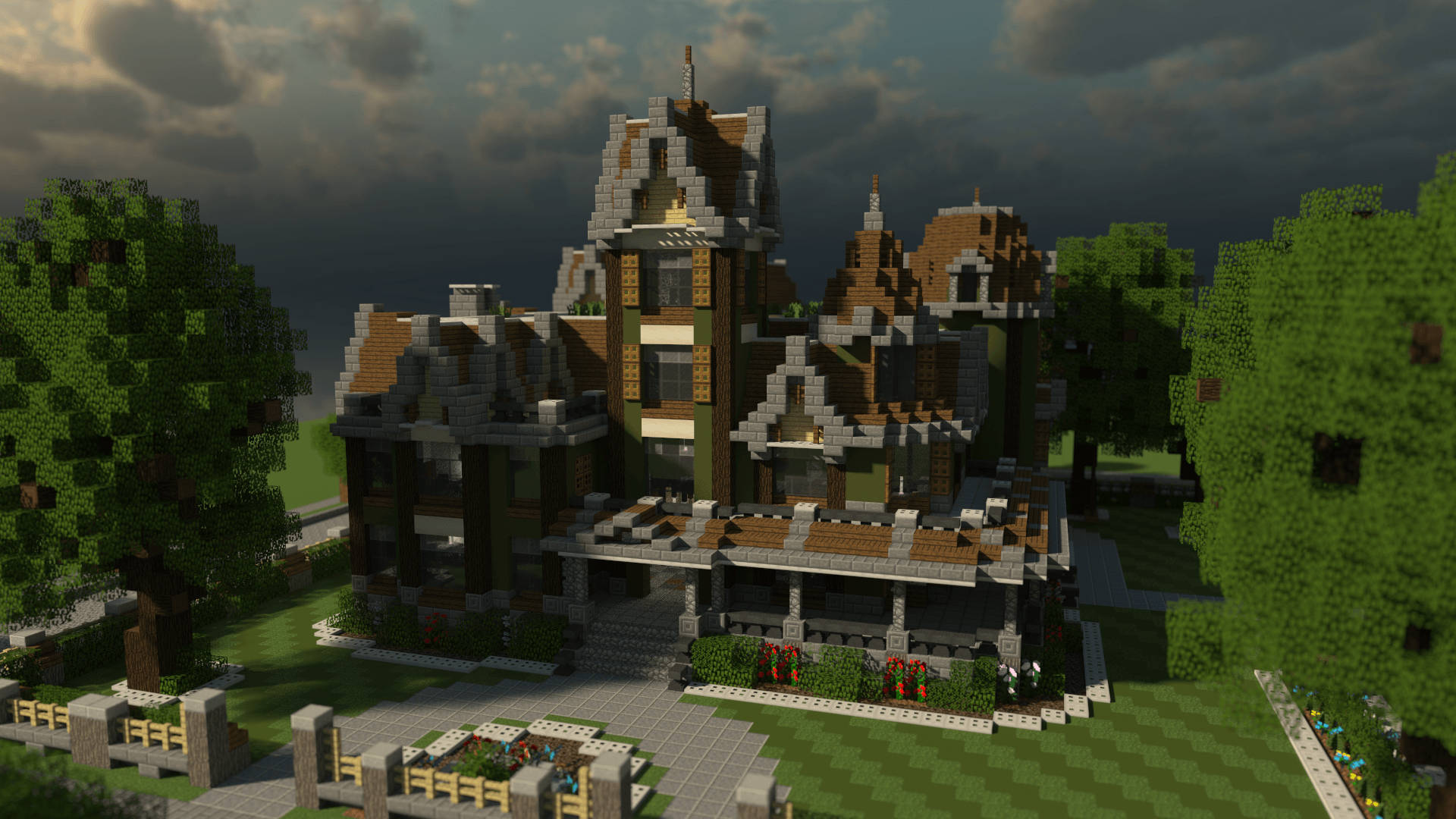 Minecraft Victorian Themed Mansion Background
