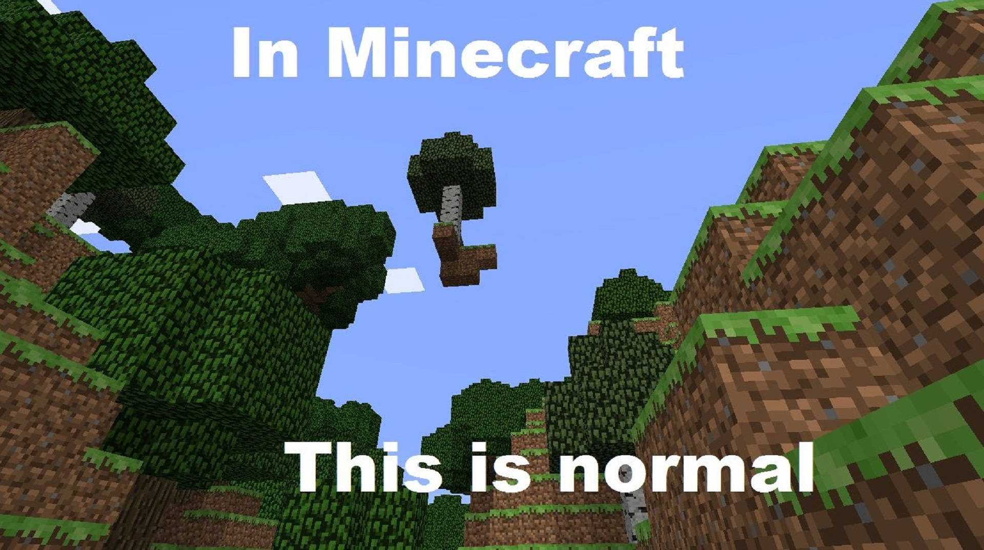Minecraft World Meme Background