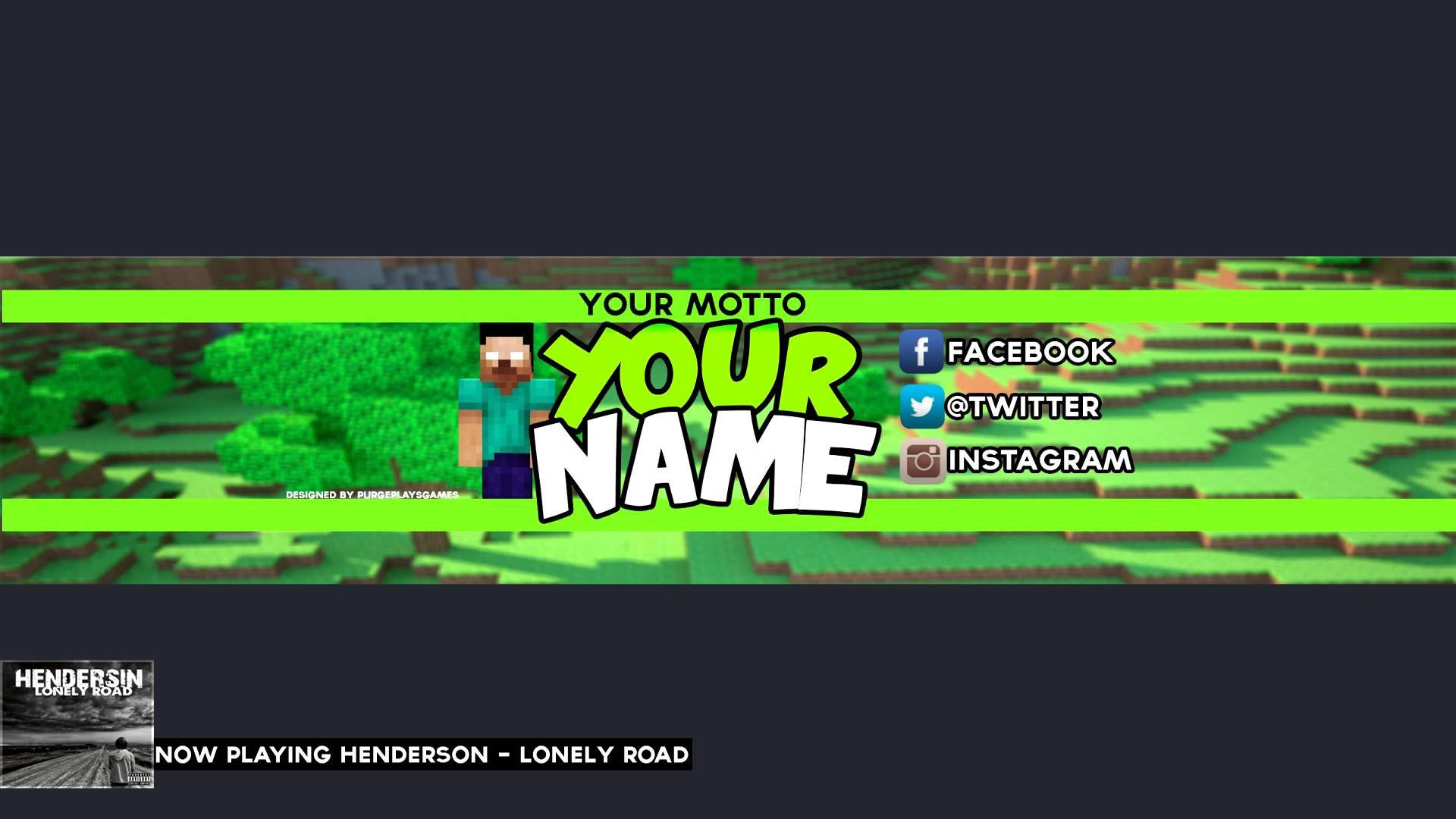 Minecraft Youtube Banner Background