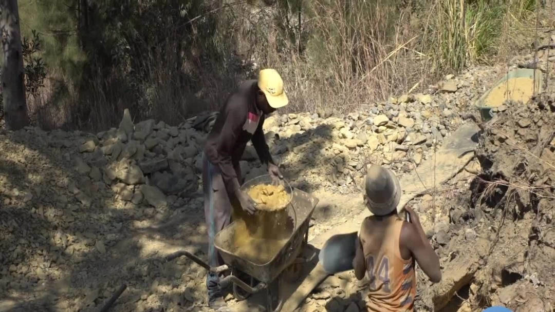 Miners In The Gold Mines Of South Africa Background