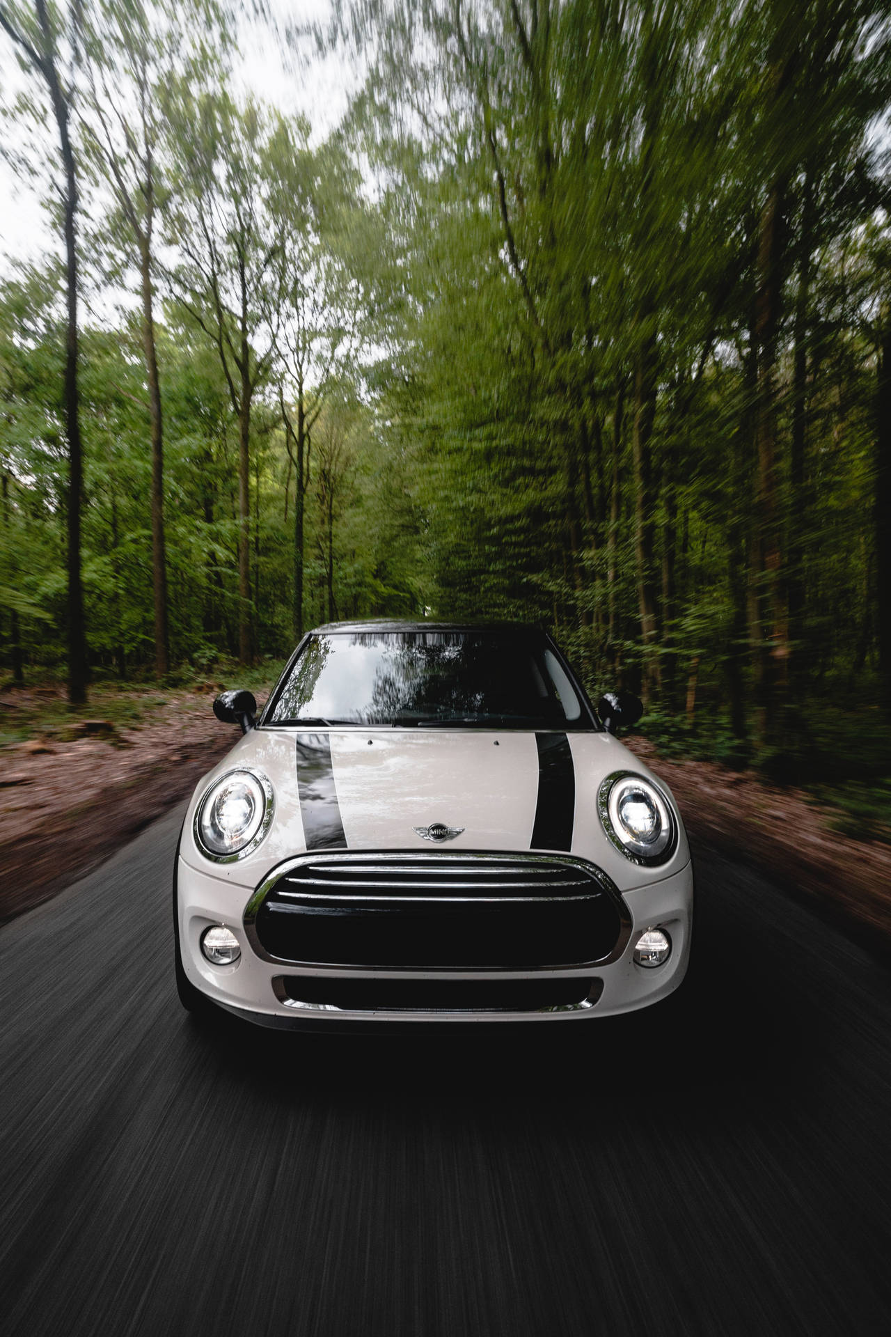Mini Cooper Front View Background