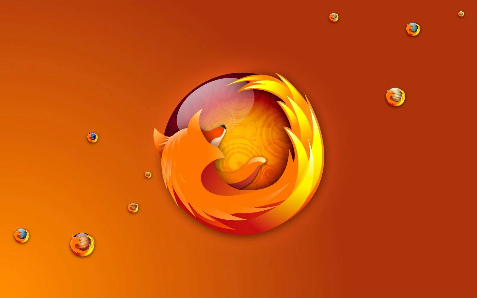 Mini Mozilla Firefox Red Logo Background