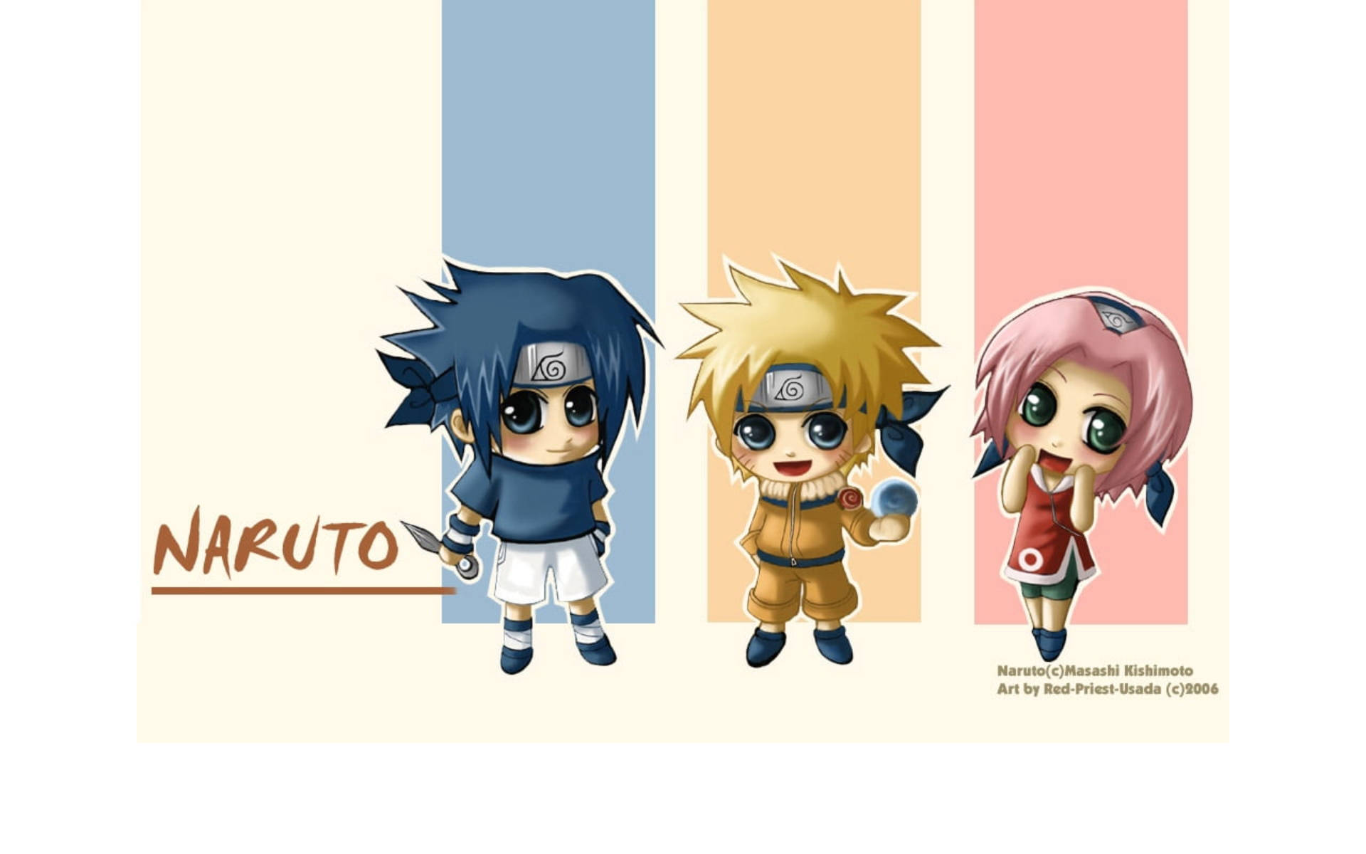 Mini Naruto Characters Cover Background