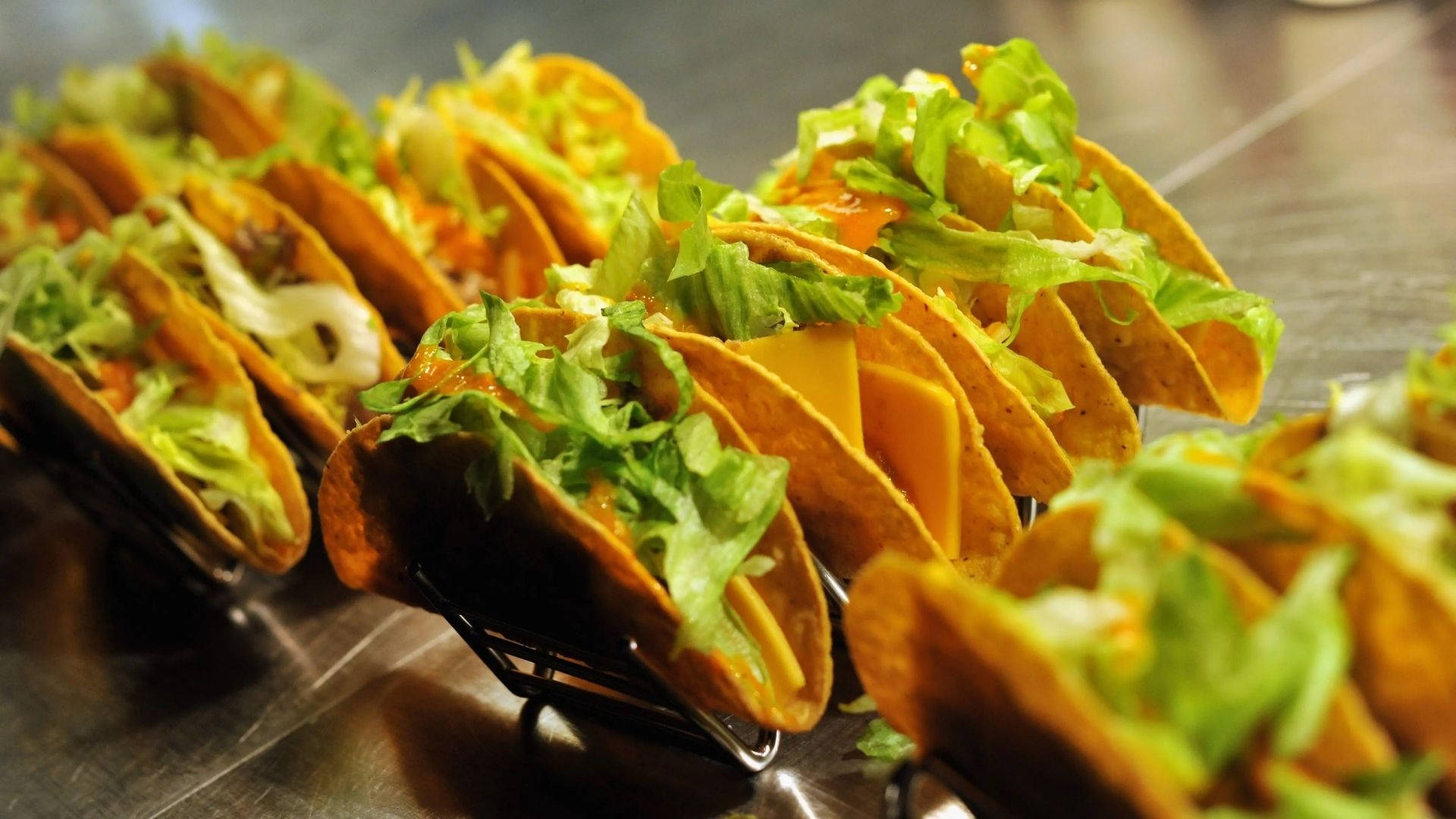 Mini Tacos With Veggies Background