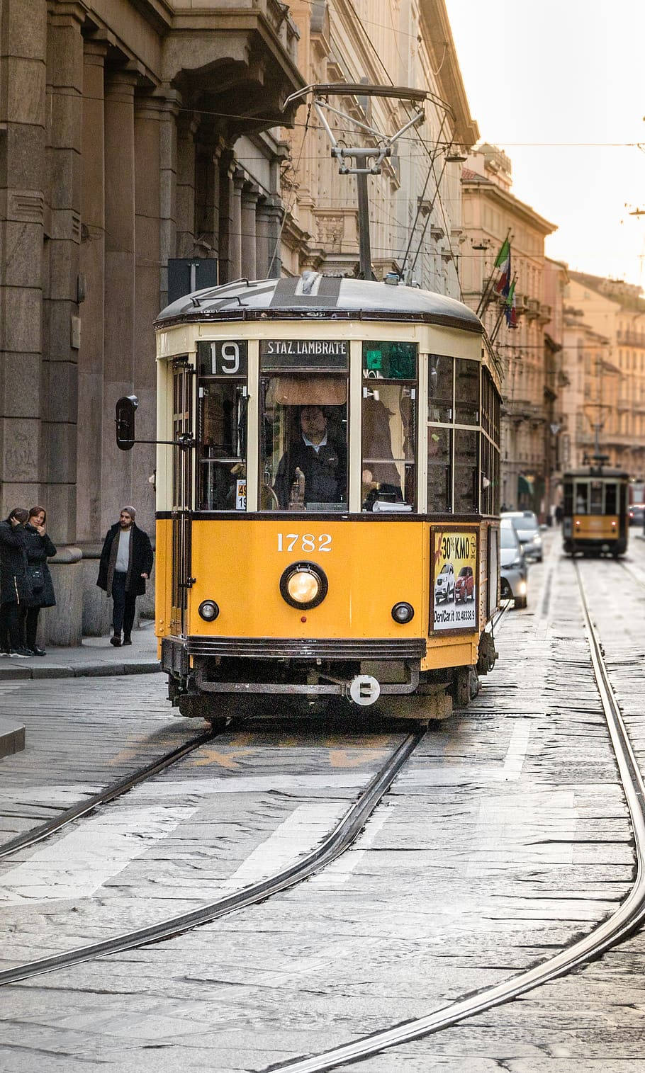 Mini-train In Milan Background