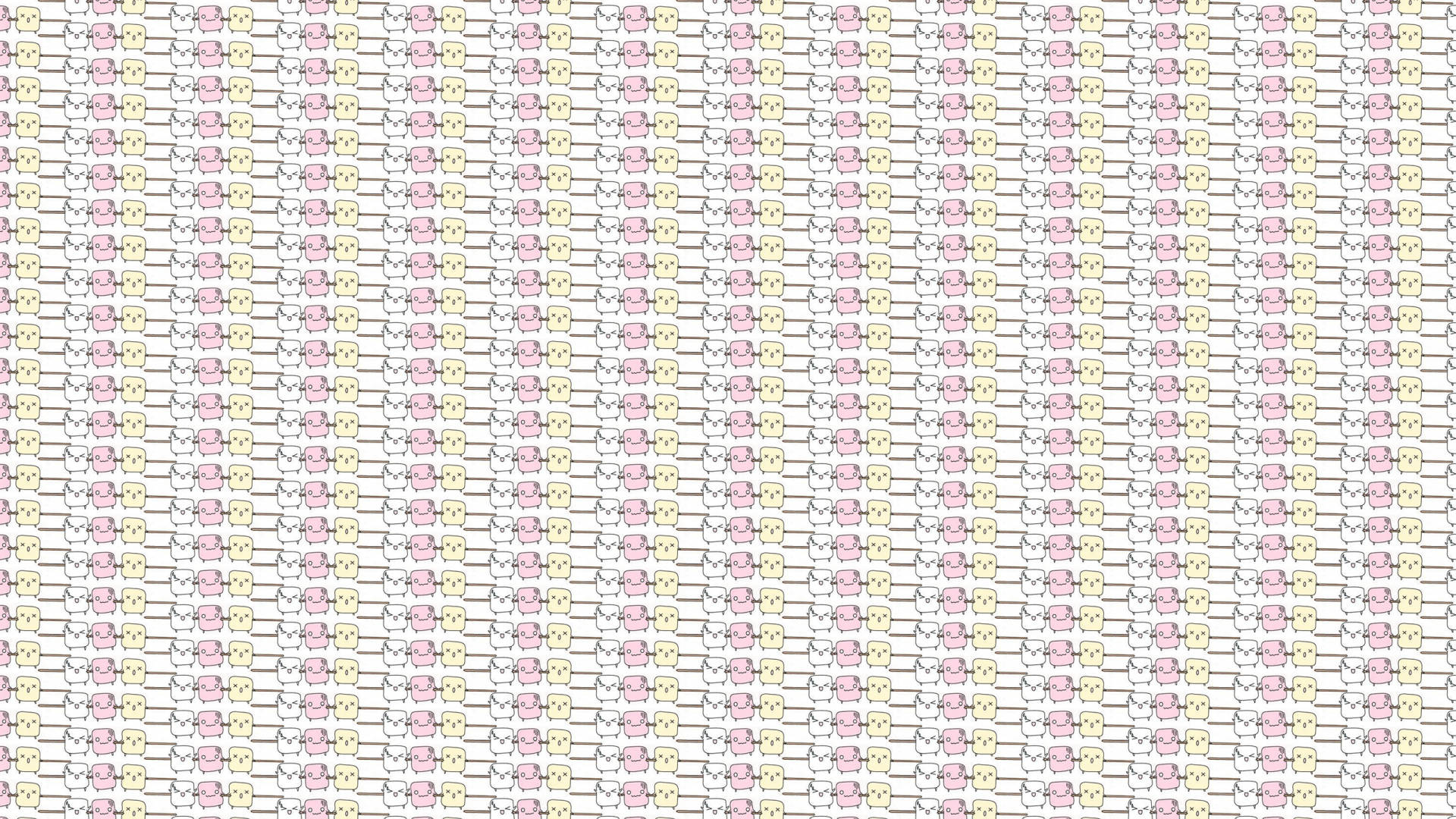 Miniature Marshmallow Cartoon Pattern Background