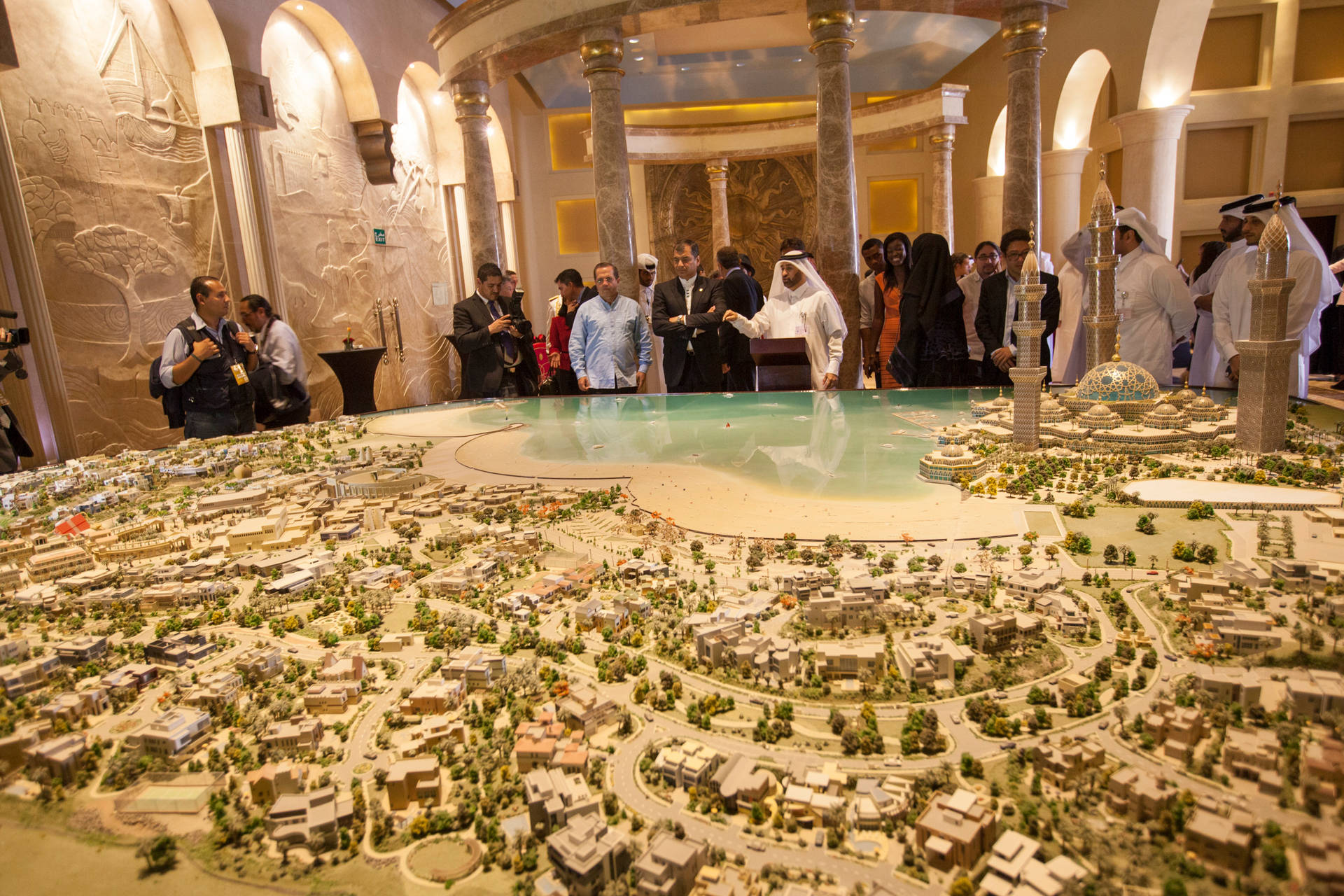 Miniature Version Of Qatar's Katara Background