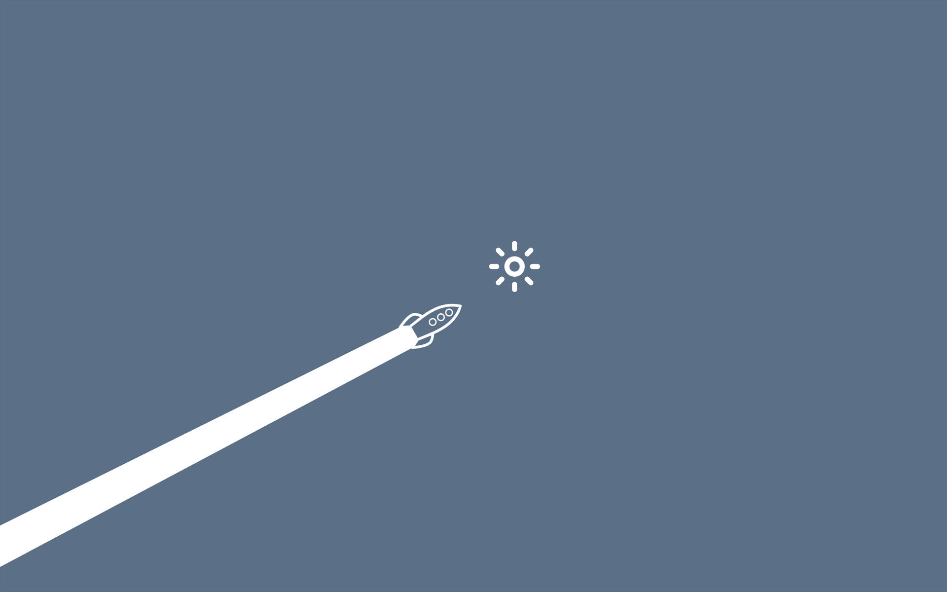 Minimal Aesthetic Desktop Rocket Ship Background