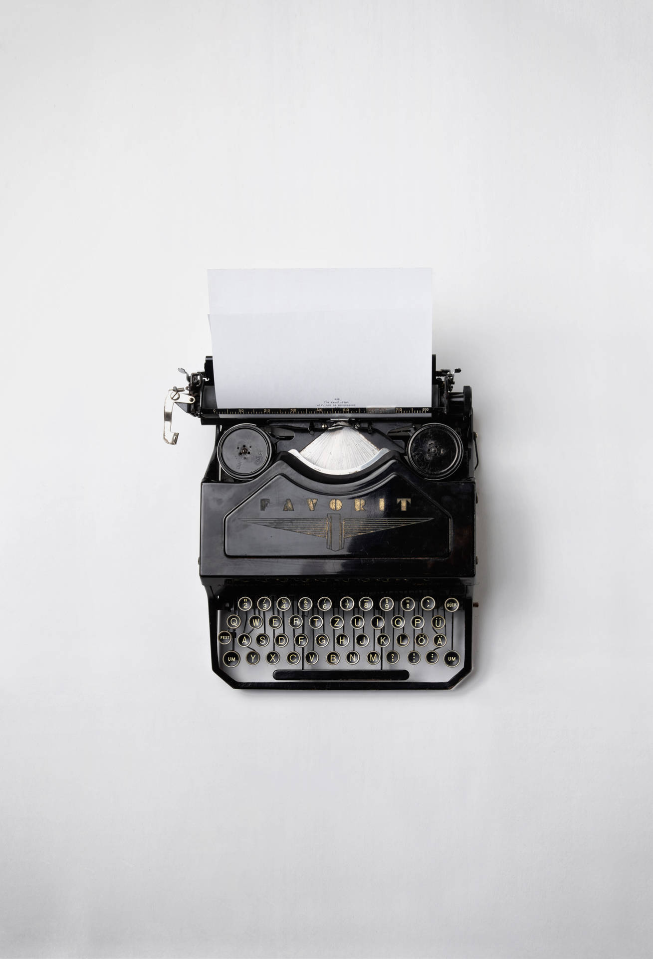 Minimal Black And White Fayorit Typewriter Background