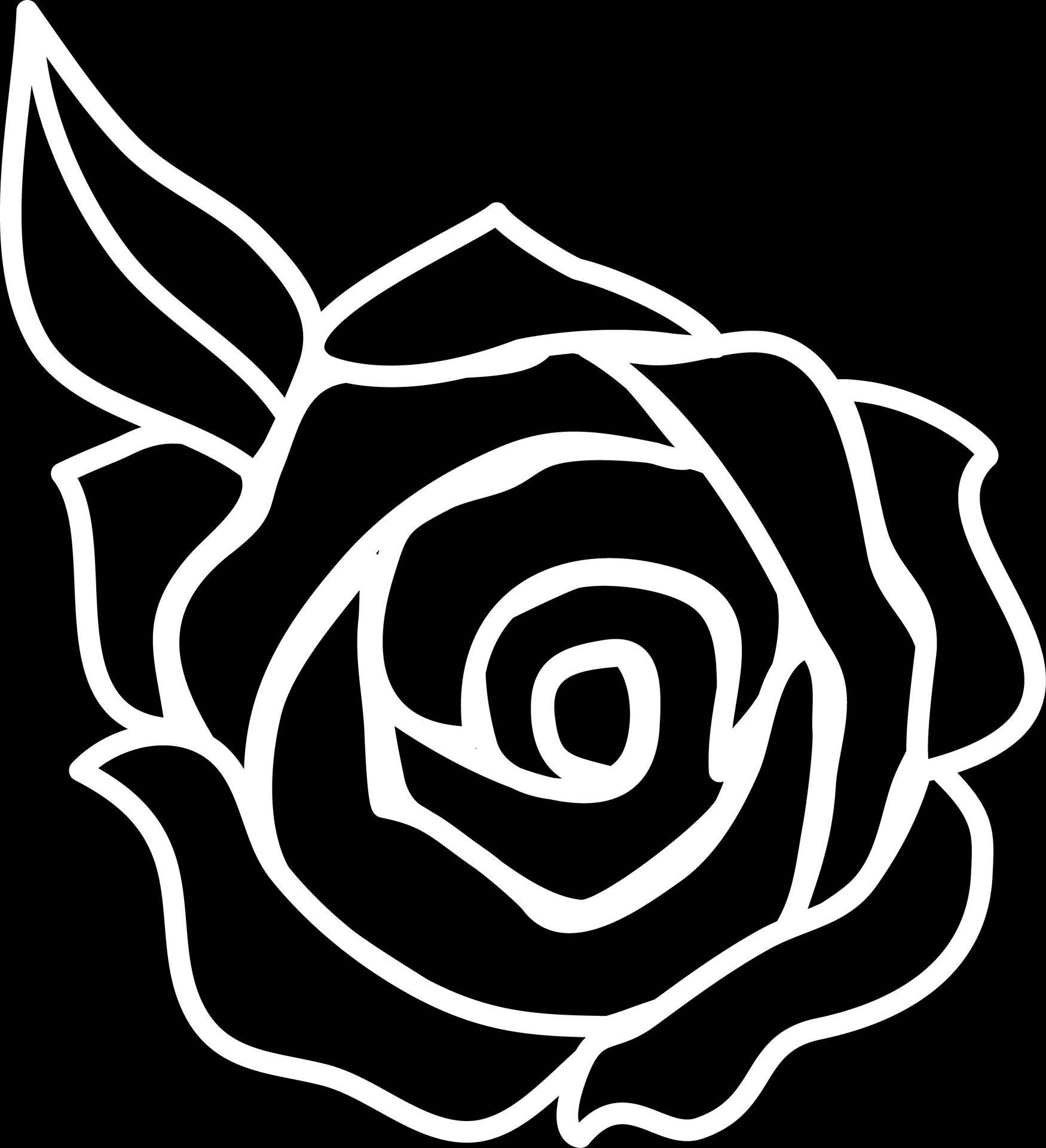 Minimal Black Rose Art Background