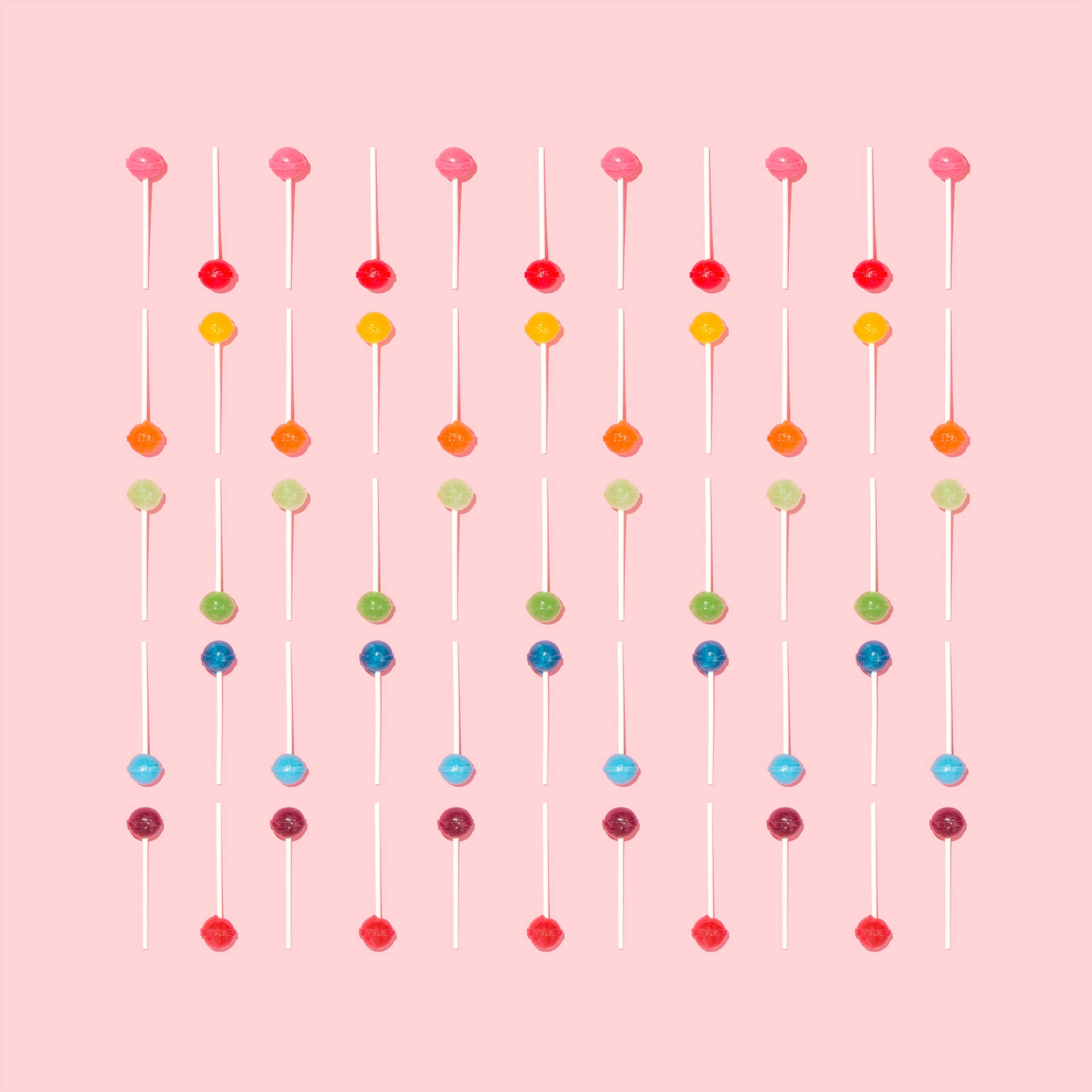 Minimal Colorful Lollipops Background