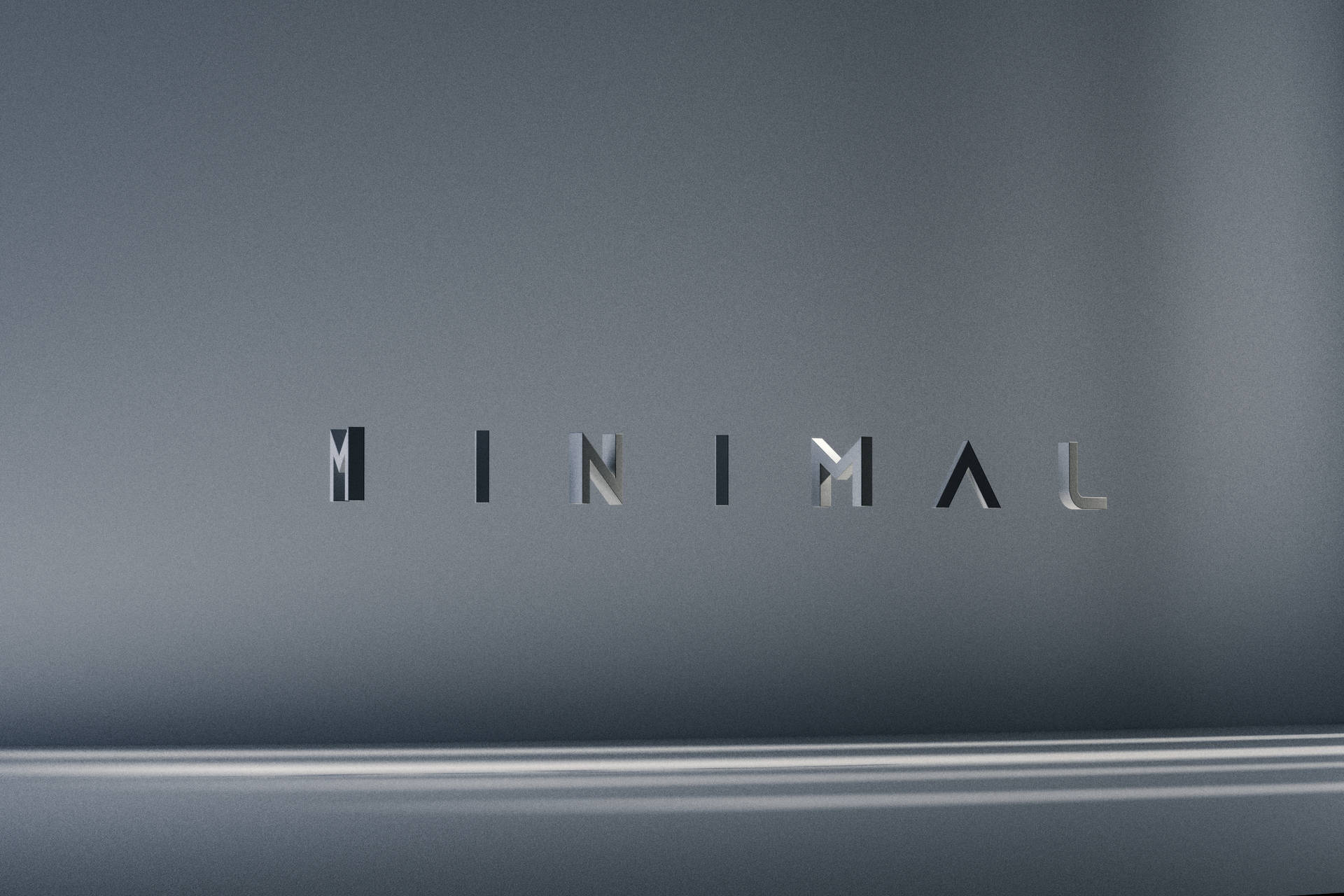 Minimal Gray Text 3d Full Background