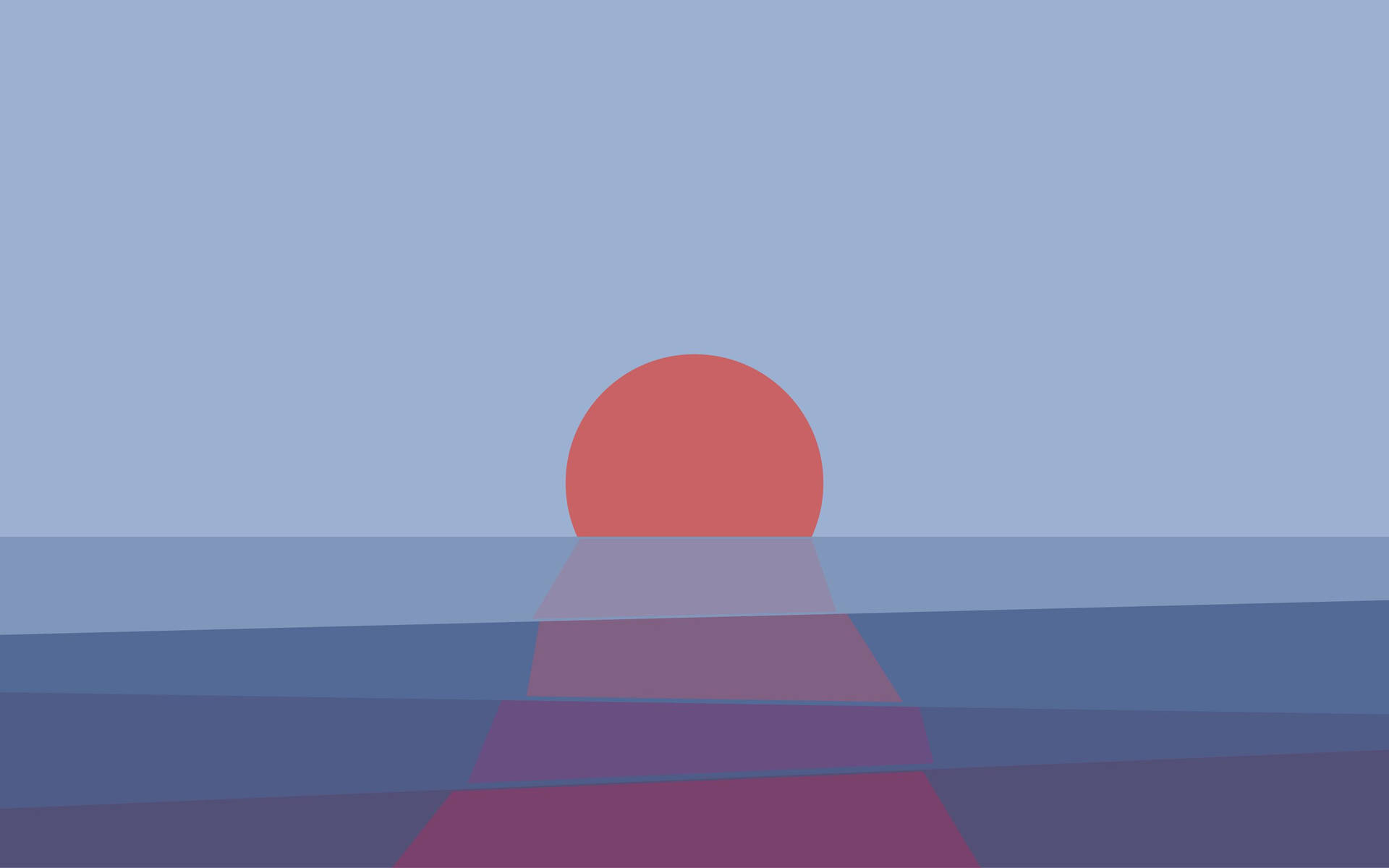 Minimal Muted Colors Sunset Background