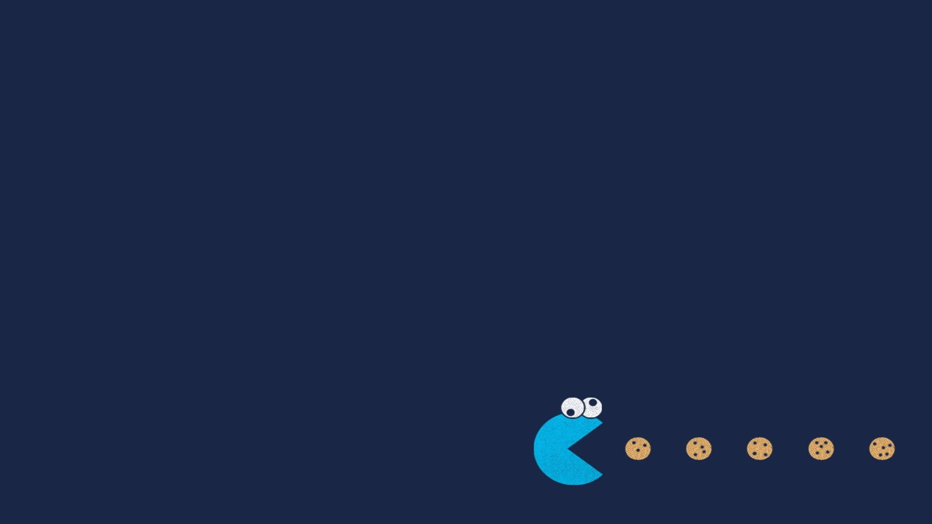 Minimal Pacman Cookie Monster Background