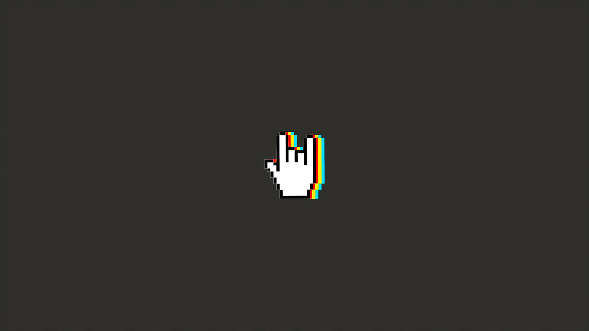 Minimal Pixel Love Hand Signal Background