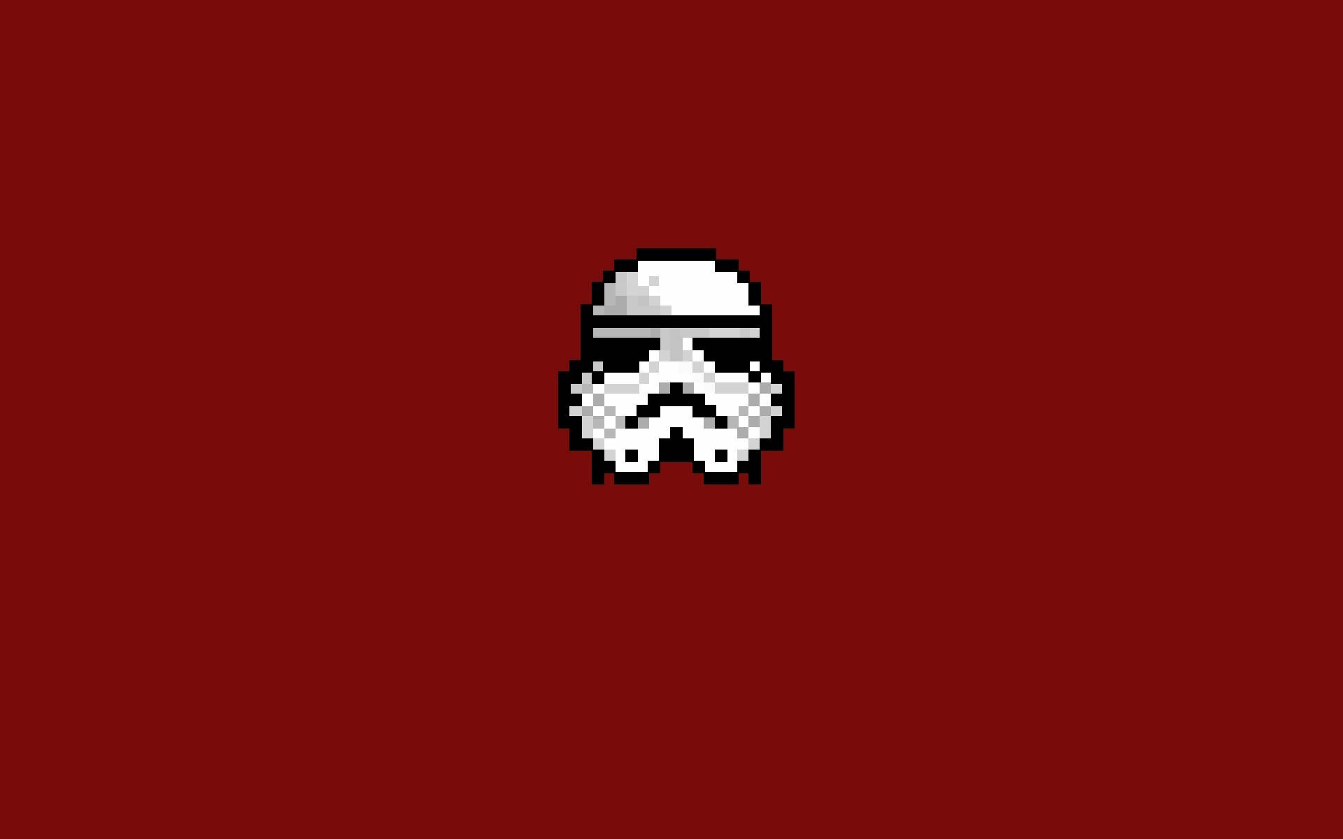 Minimal Pixel Stormtrooper Icon Background