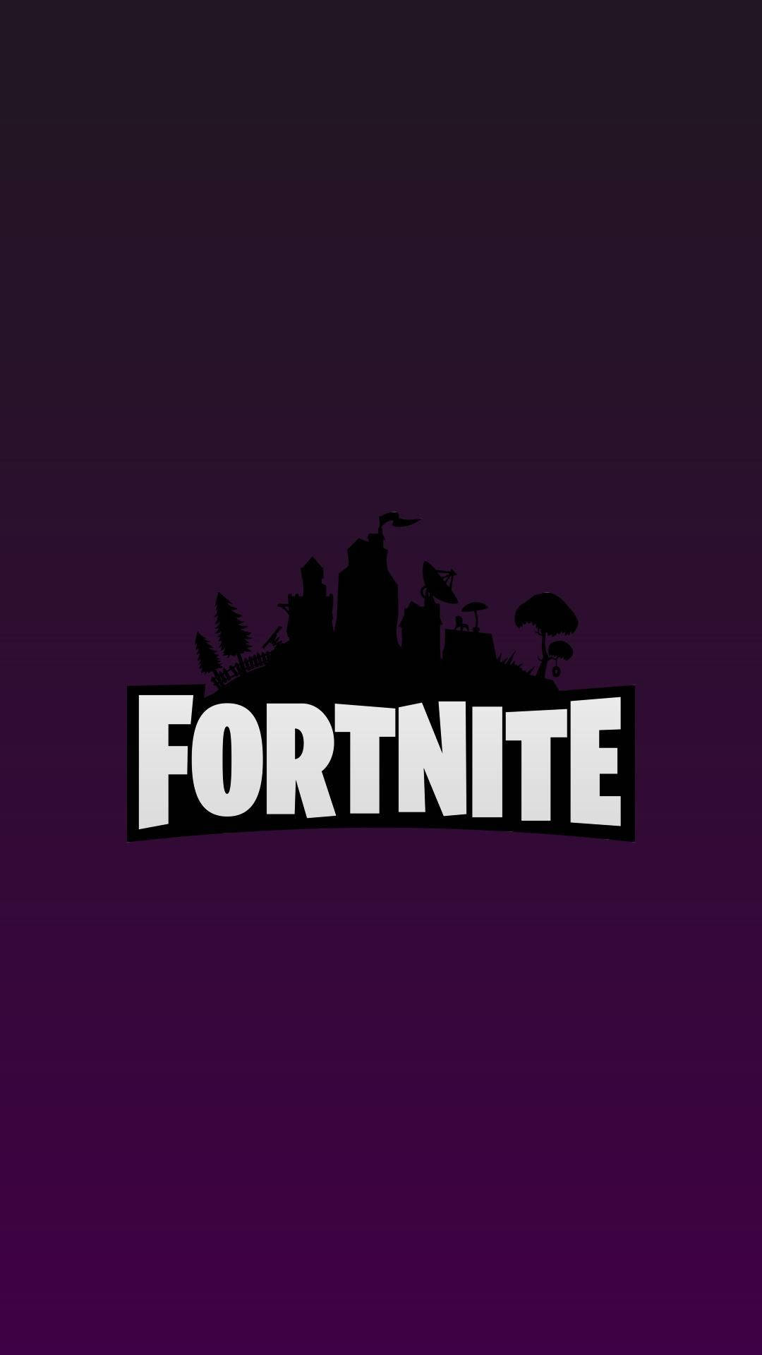 Minimal Purple Fortnite Logo Background