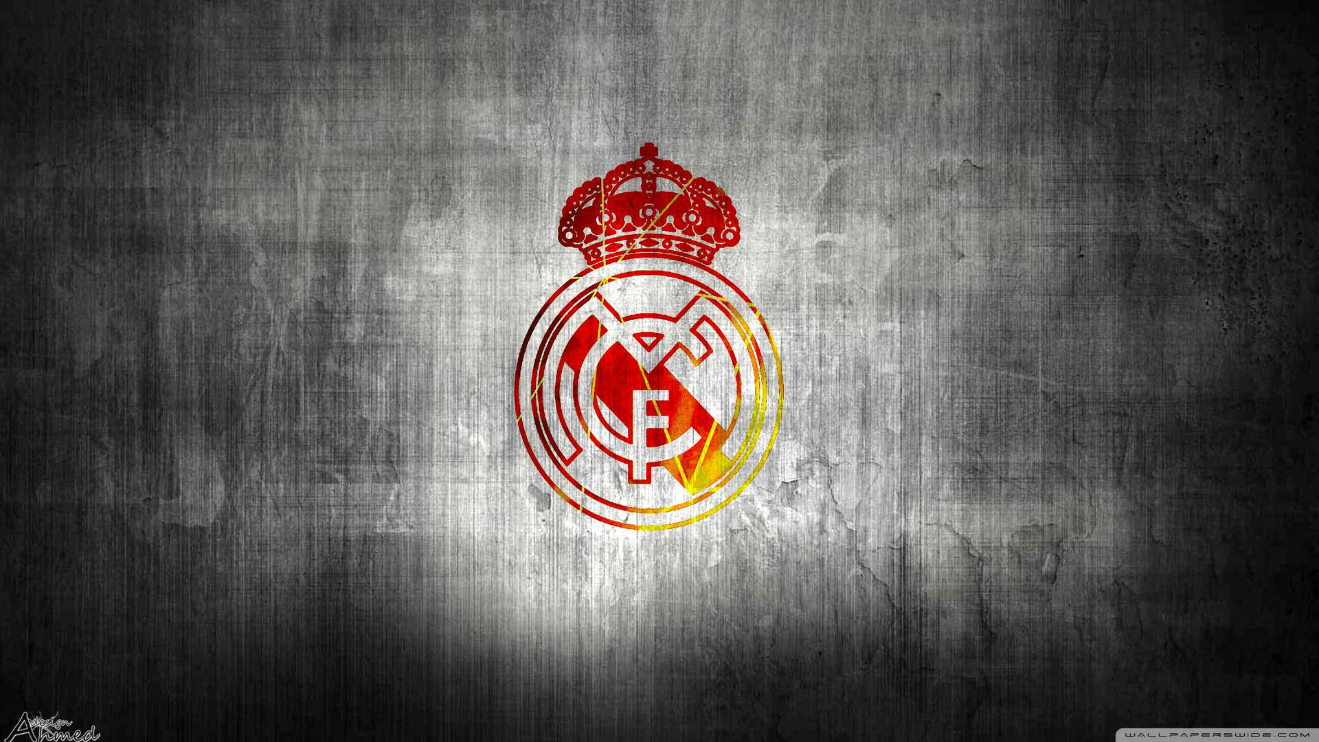 Minimal Red Real Madrid Logo Background