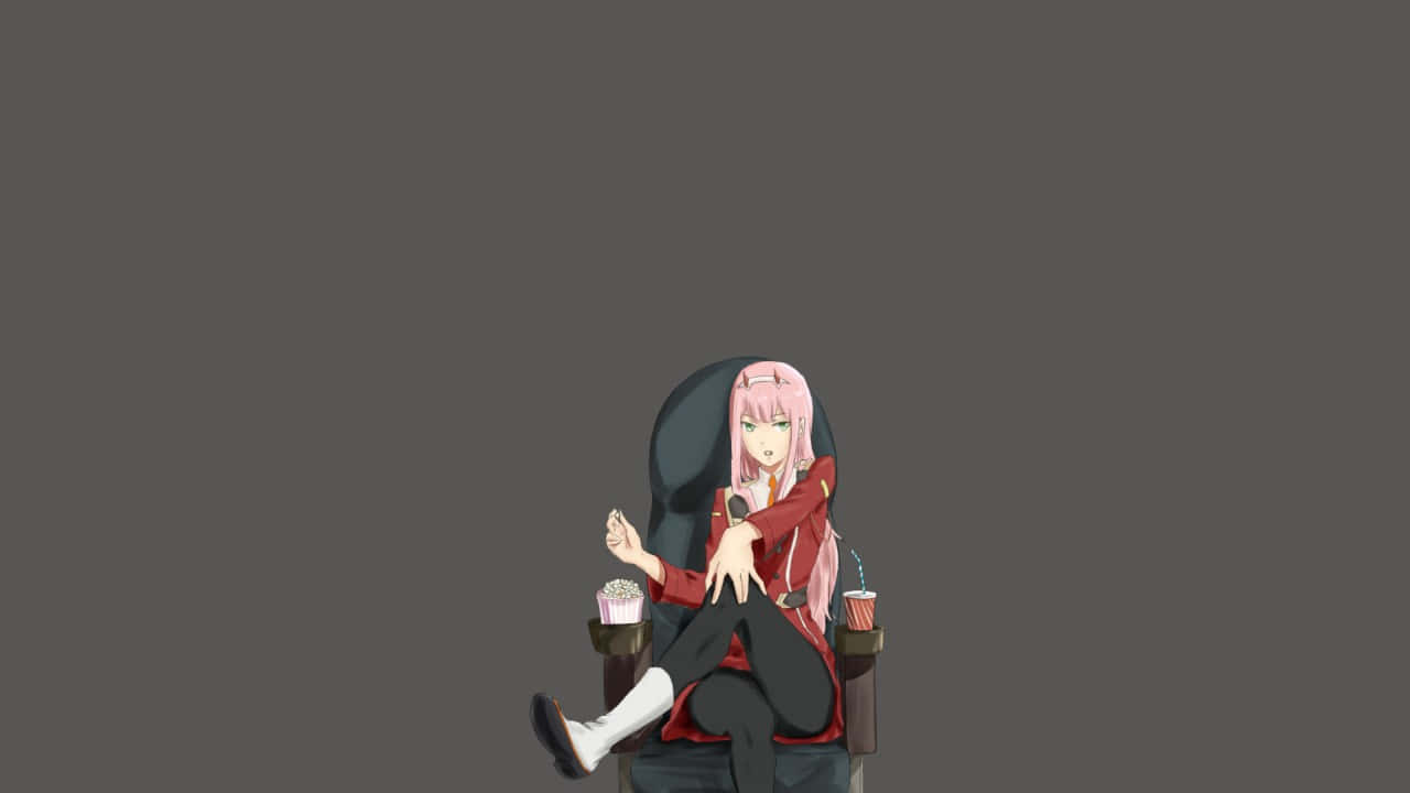Minimal Sakura Anime Sit Down Background