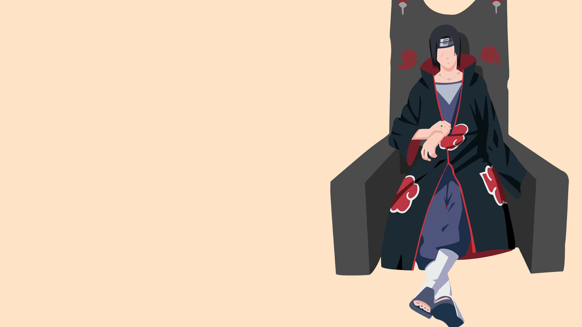 Minimal Sasuke Sit Down Background